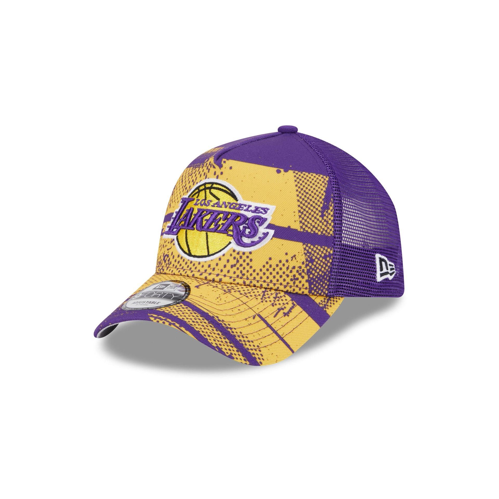 Los Angeles Lakers 2024 Tip-Off 9FORTY A-Frame Trucker Hat Male Product Image