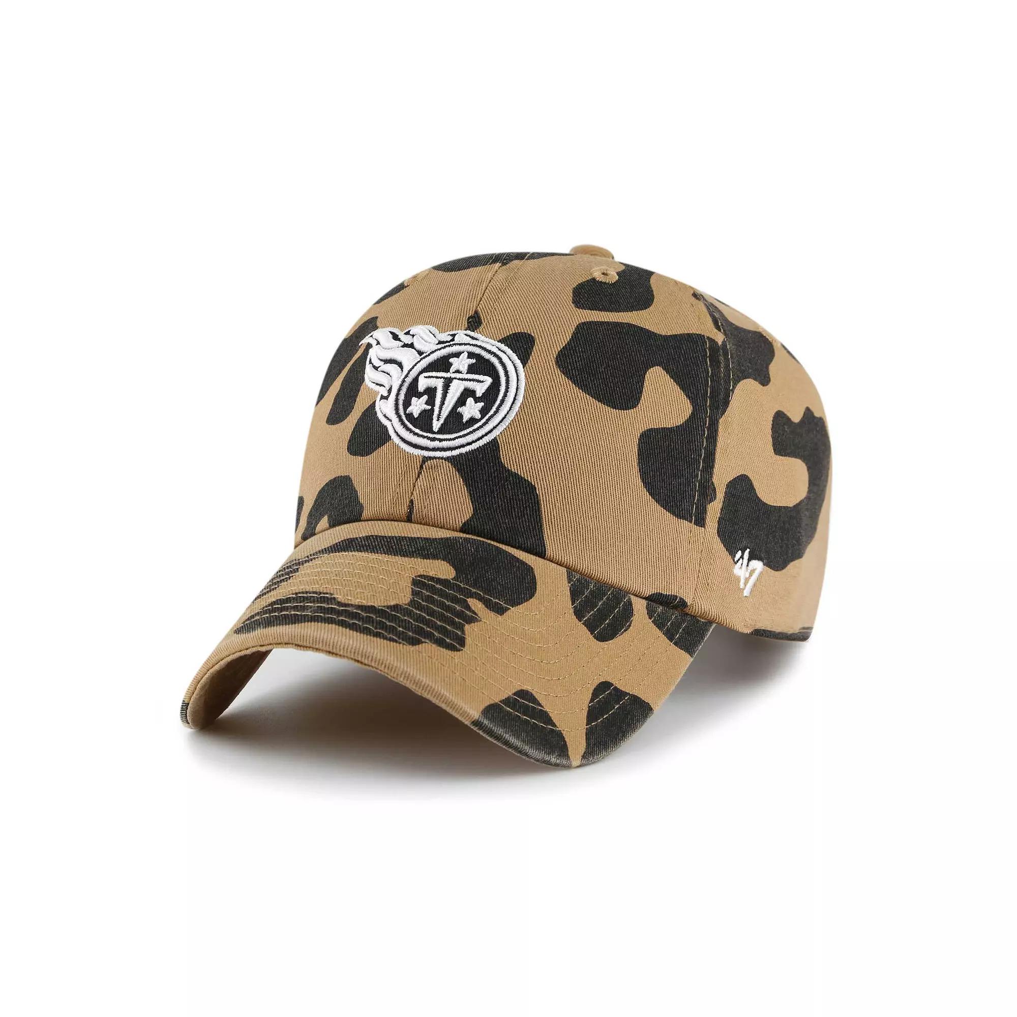 Women's '47  Tan Tennessee Titans Rosette Clean Up Adjustable Hat, Team Product Image