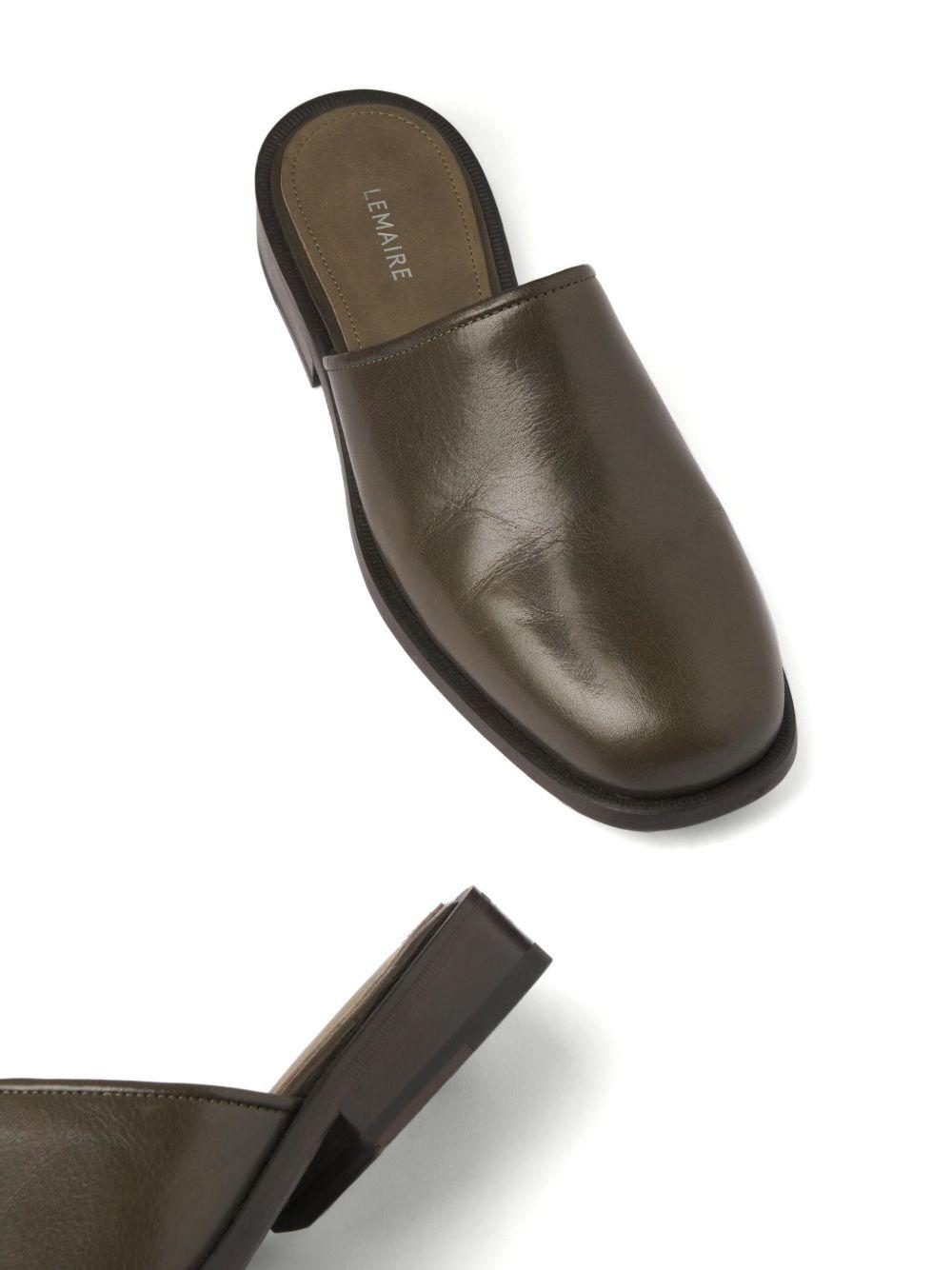 square-toe leather mules Product Image
