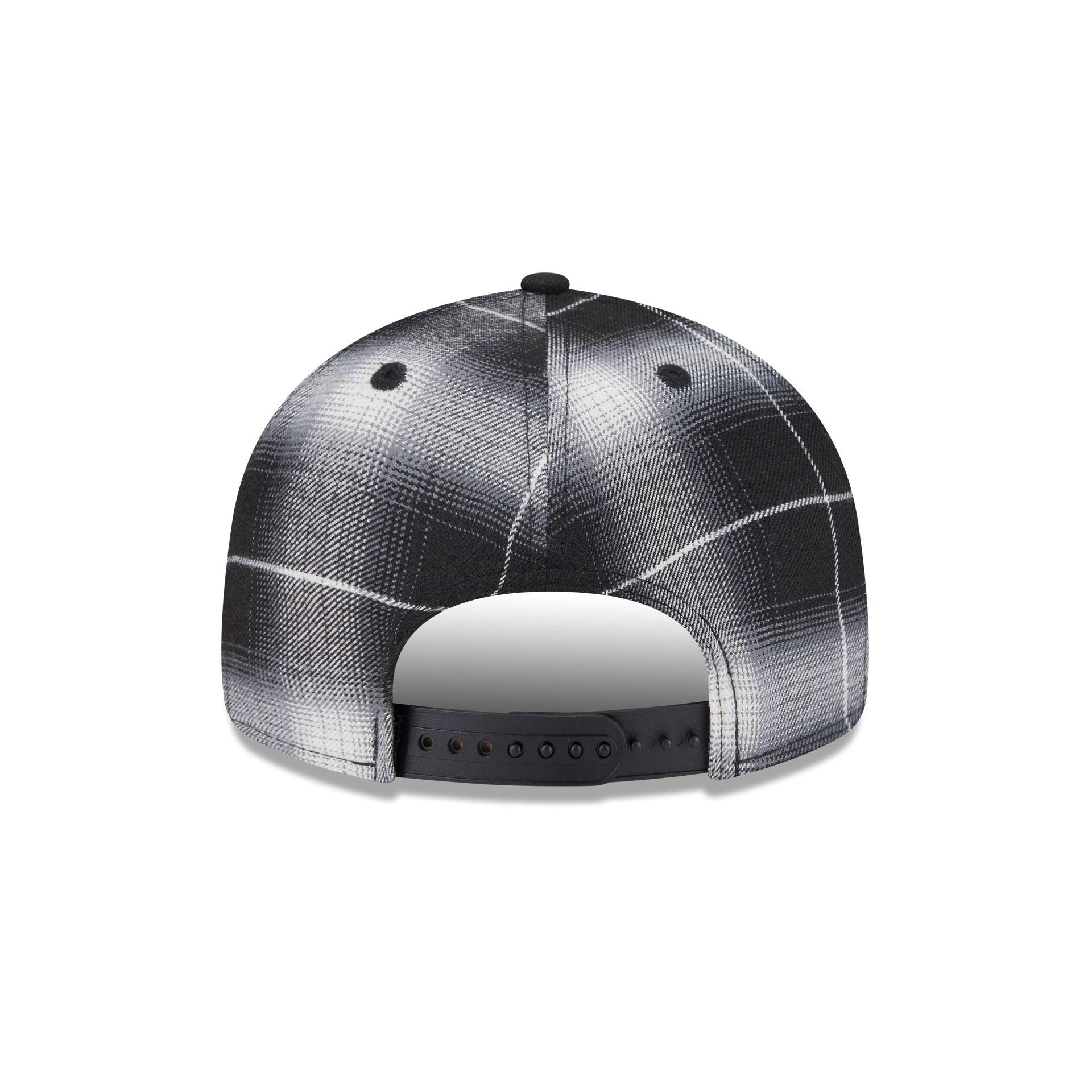 San Francisco Giants Black and White Plaid Retro Crown 9FIFTY Snapback Hat Male Product Image