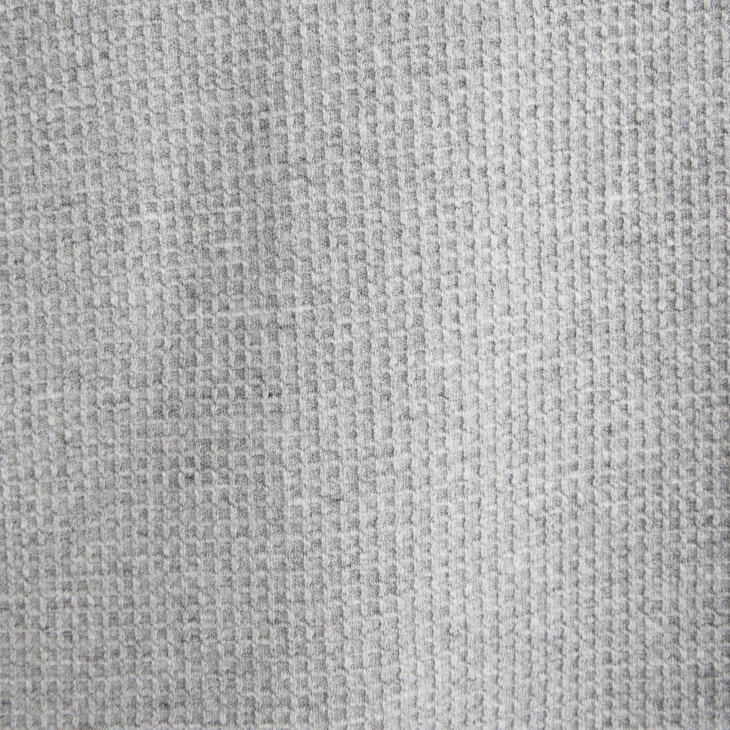 Long-Sleeve Grid Waffle Cropped Tee Product Image