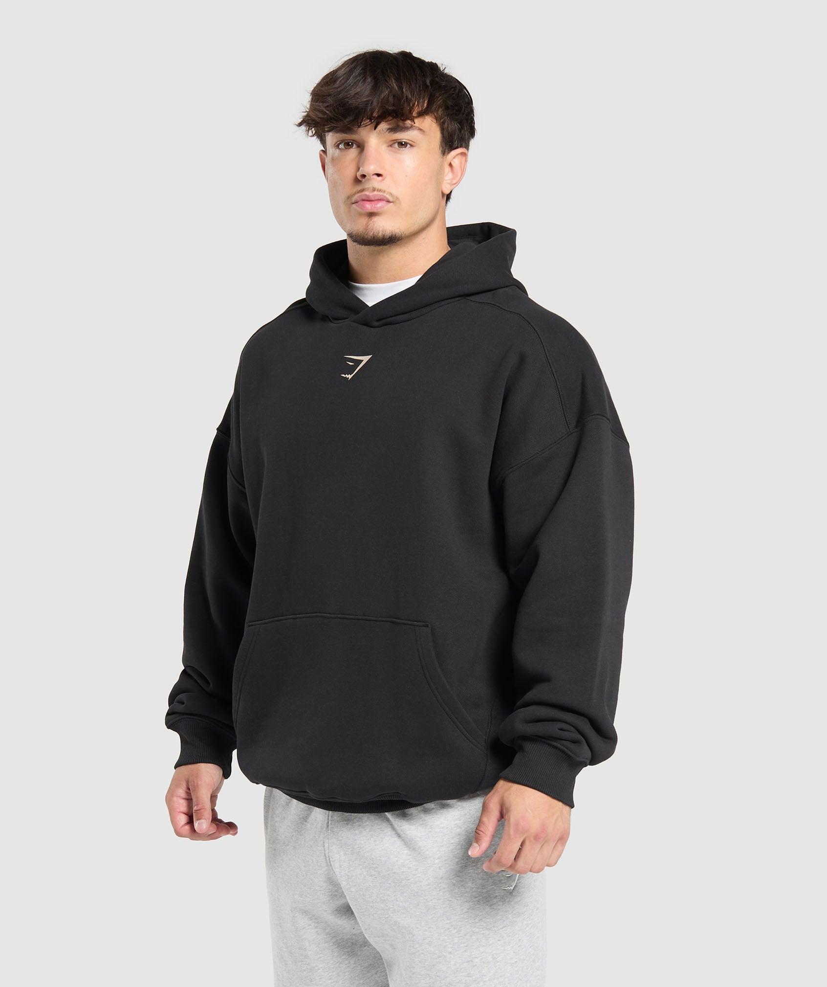 Gymshark Lifting Club Hoodie - Black/Pebble Grey Male Product Image