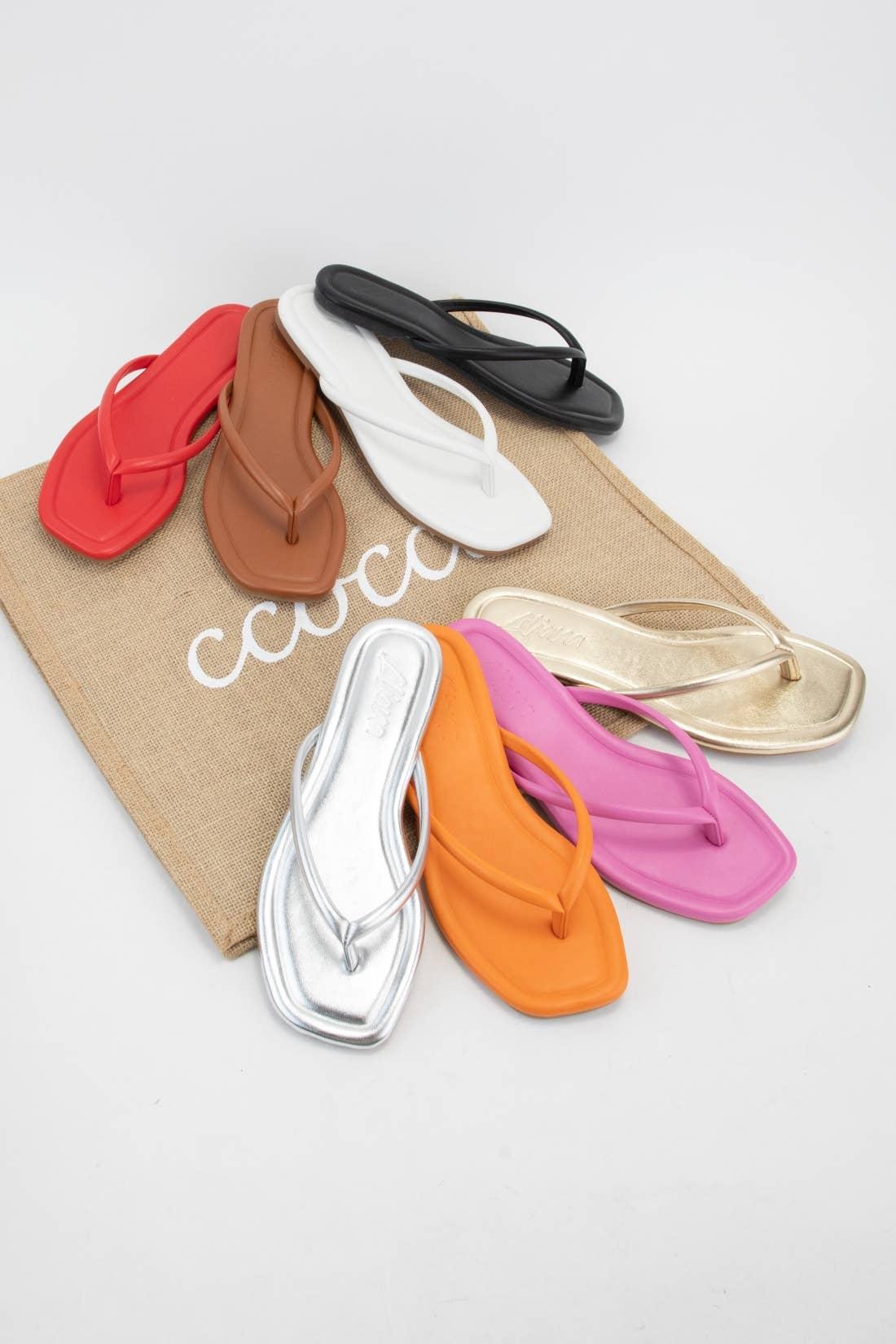 Silver Thong Sandal Product Image