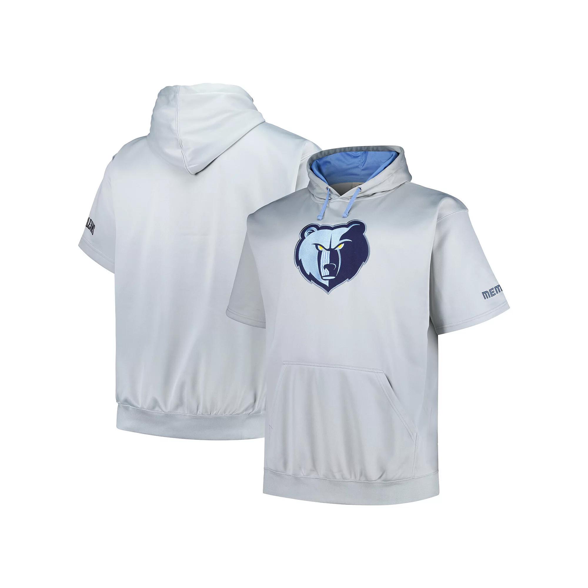 Men's Fanatics Branded Silver Memphis Grizzlies Big & Tall Logo Pullover Hoodie,  Product Image