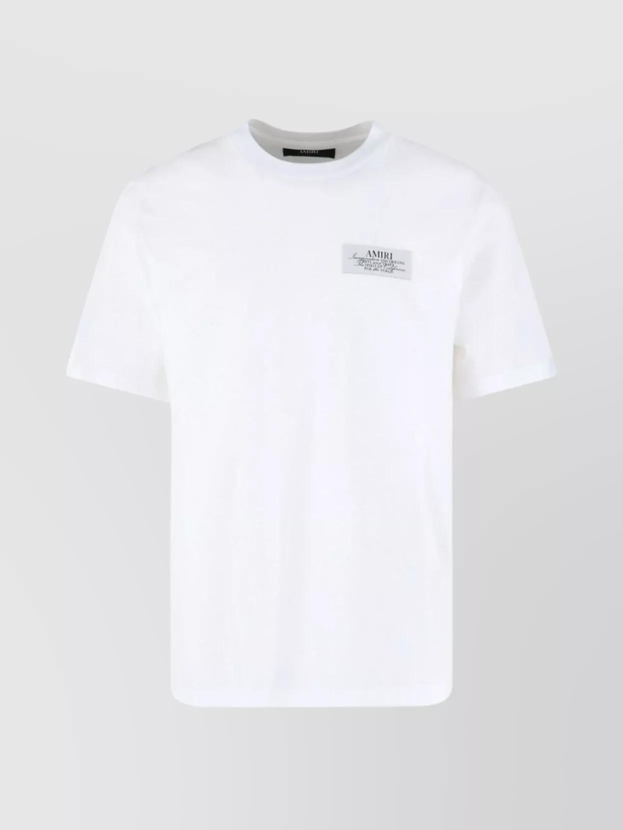 AMIRI Black Crewneck T-shirt With Logo Lettering On Front And Rear Product Image