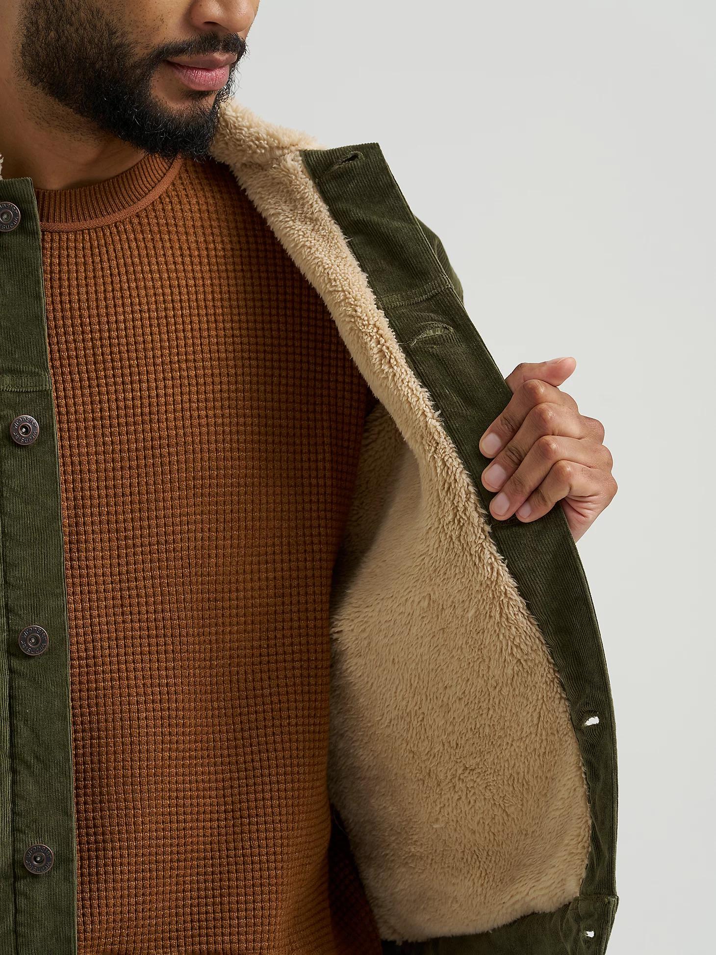 Men's Wrangler® Sherpa Lined Corduroy Trucker Jacket | Men's JACKETS & OUTERWEAR | Wrangler® Product Image