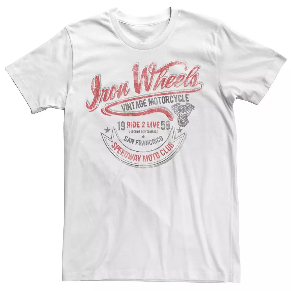 Men's Iron Wheels Speedway Moto Club Vintage Tee,  Product Image
