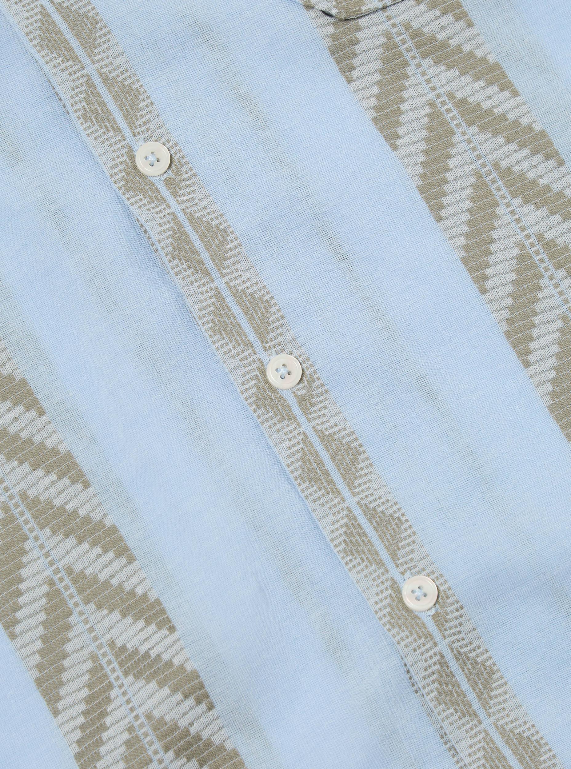 Pale Blue Hendrix Beach Stripe Road Shirt Product Image