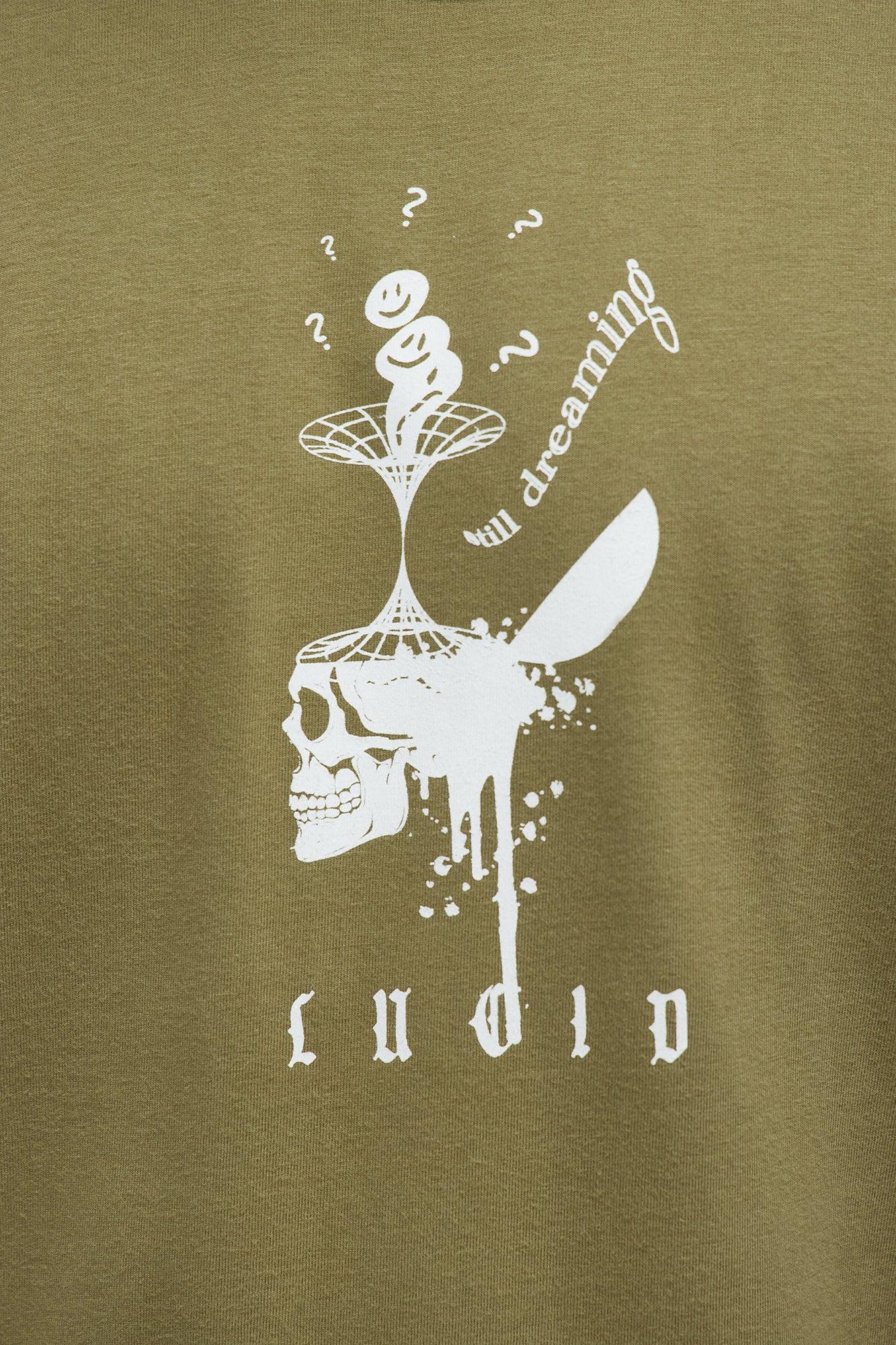 Lucid Dreaming Oversized Short Sleeve Tee - Olive Product Image