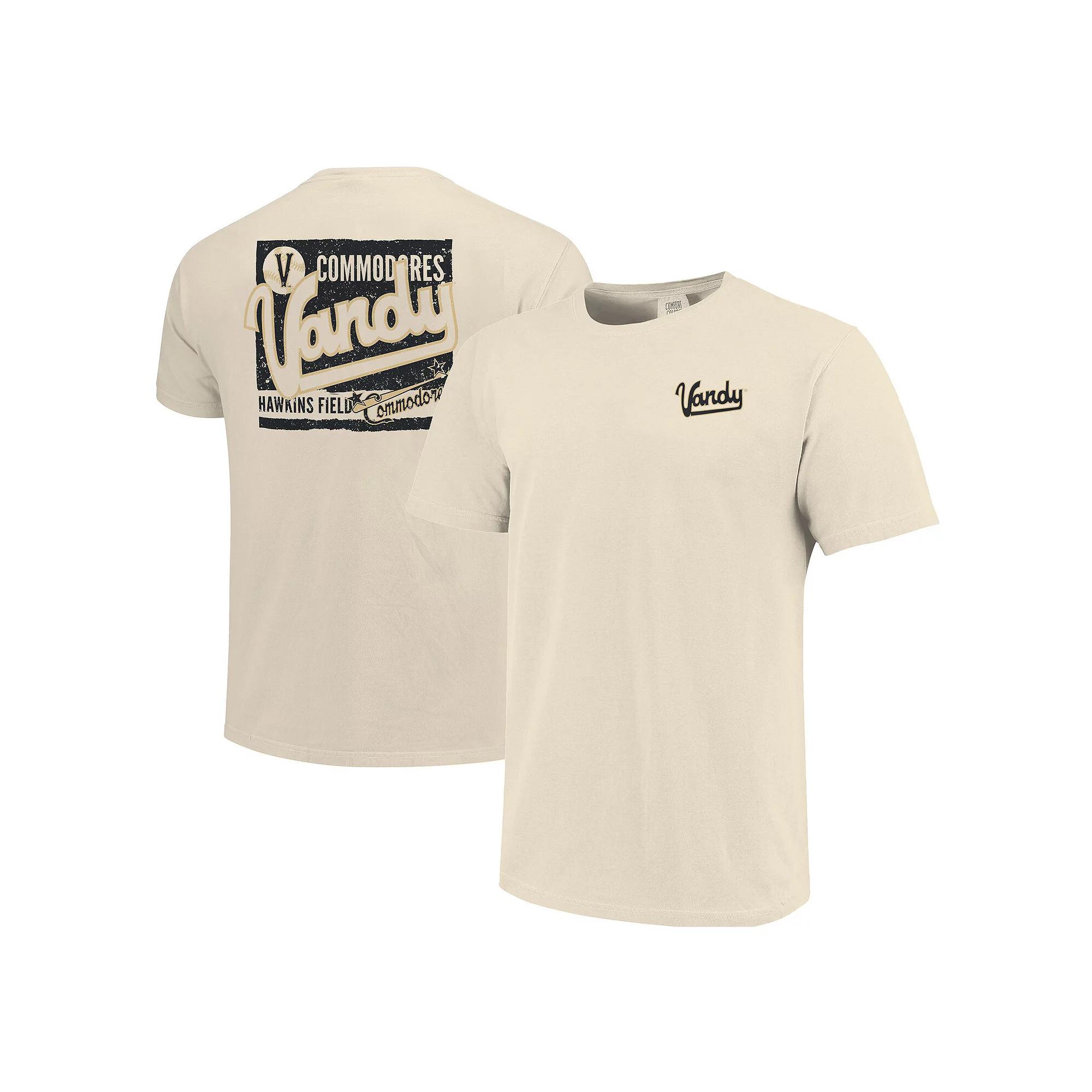 Men's Cream Vanderbilt Commodores Baseball Throwback Comfort Color T-Shirt,  Product Image