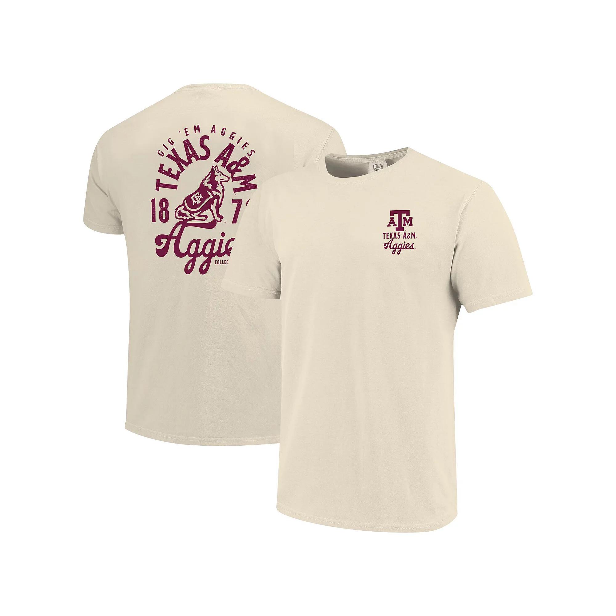 Men's Cream Texas A&M Aggies Comfort Colors Mascot Overlay T-Shirt, Size: 2XL, Beige Product Image
