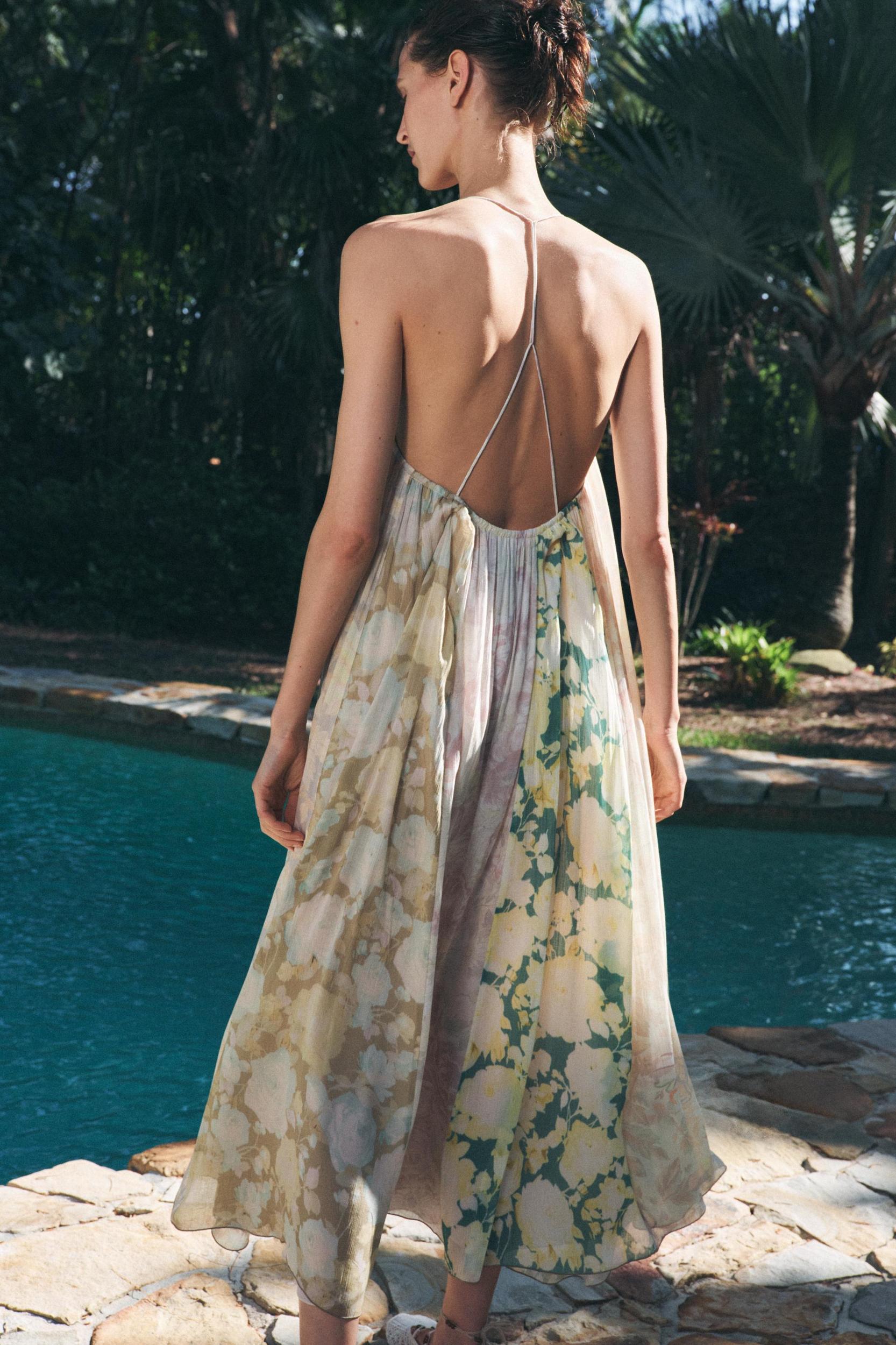 FLORAL PATCHWORK DRESS ZW COLLECTION Product Image