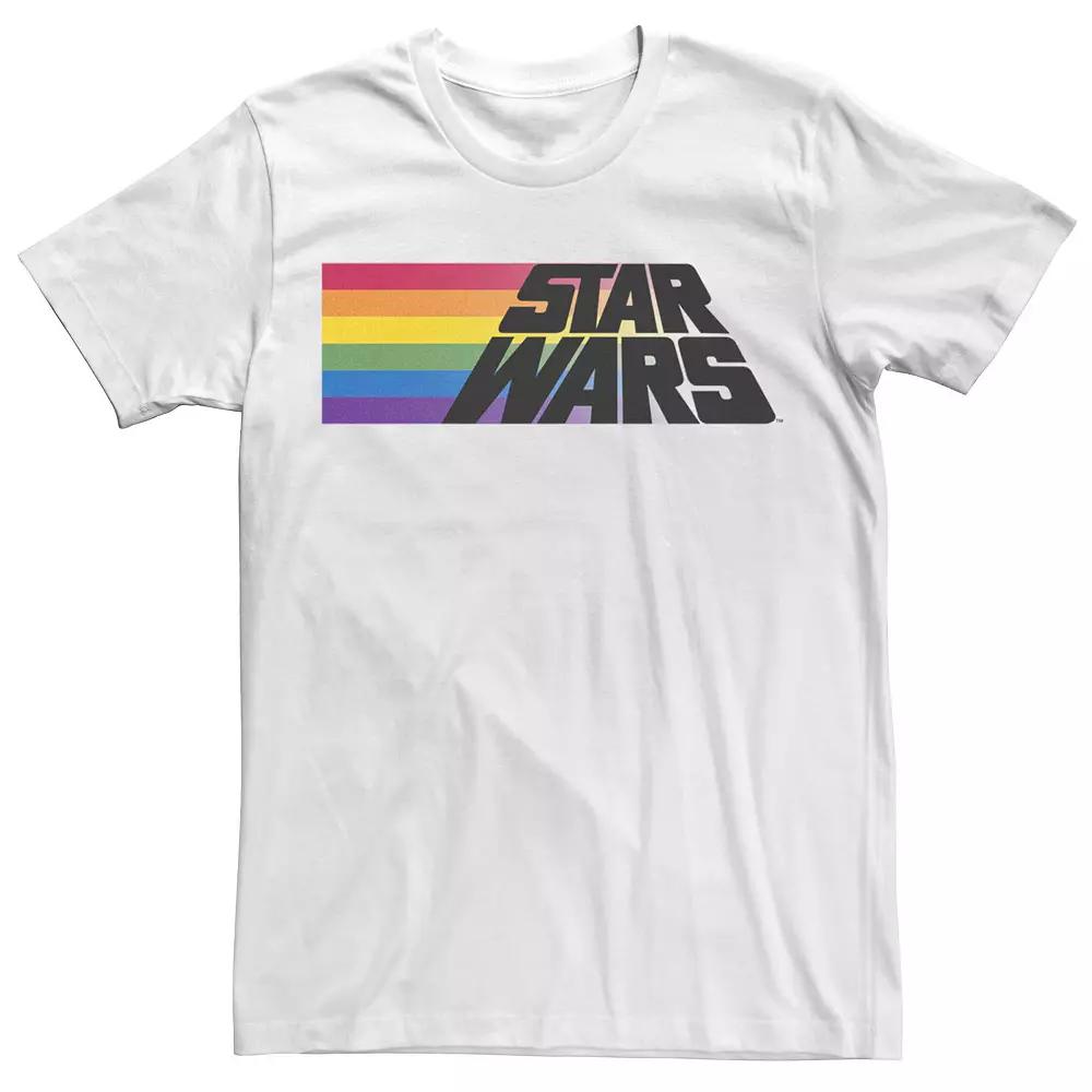 Men's Star Wars Rainbow Stripe Logo Tee,  Product Image