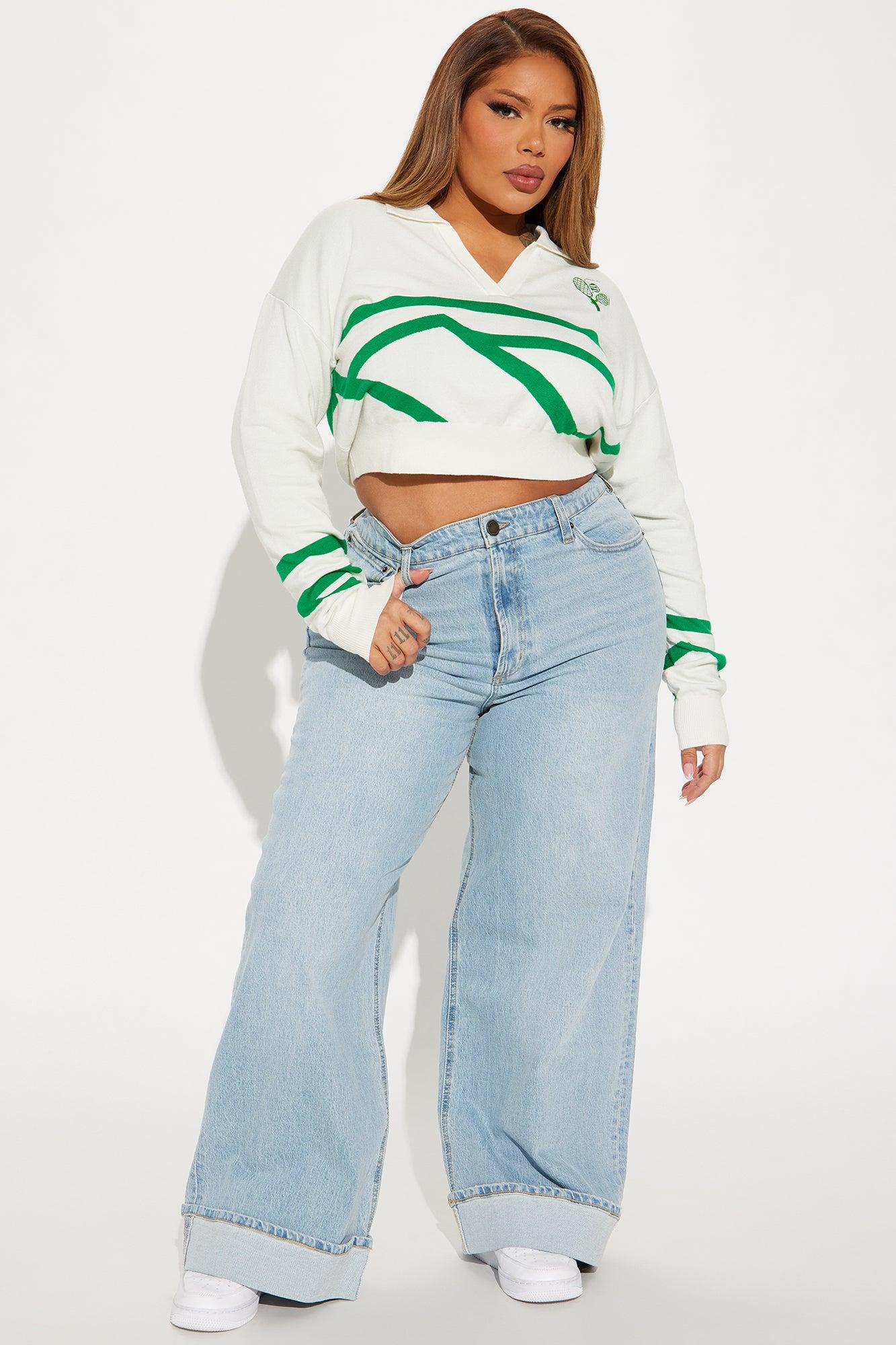 Pickleball Champ Polo Sweater - Green/combo Product Image