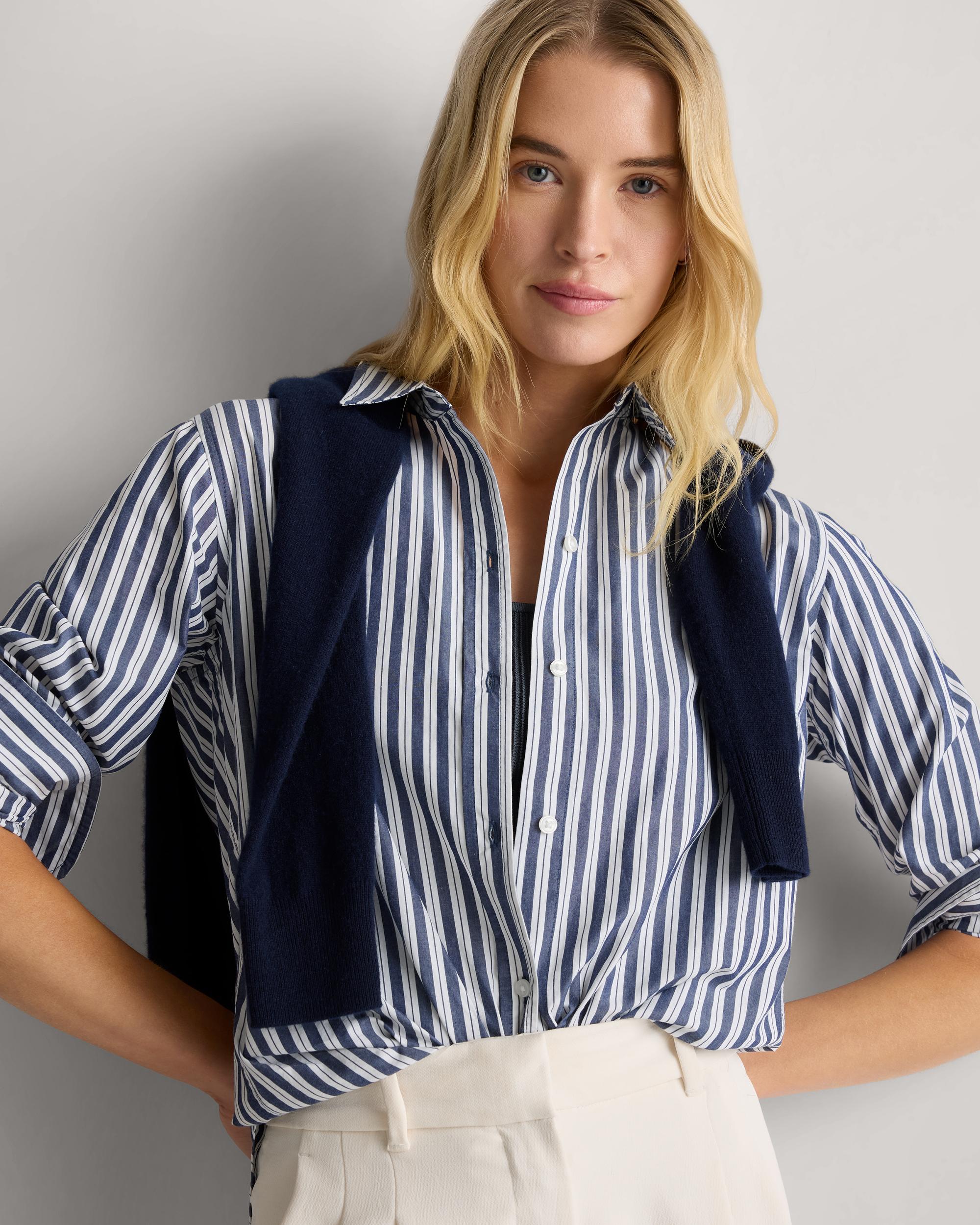 Quince | Women's Poplin Long Sleeve Shirt Organic Cotton Product Image