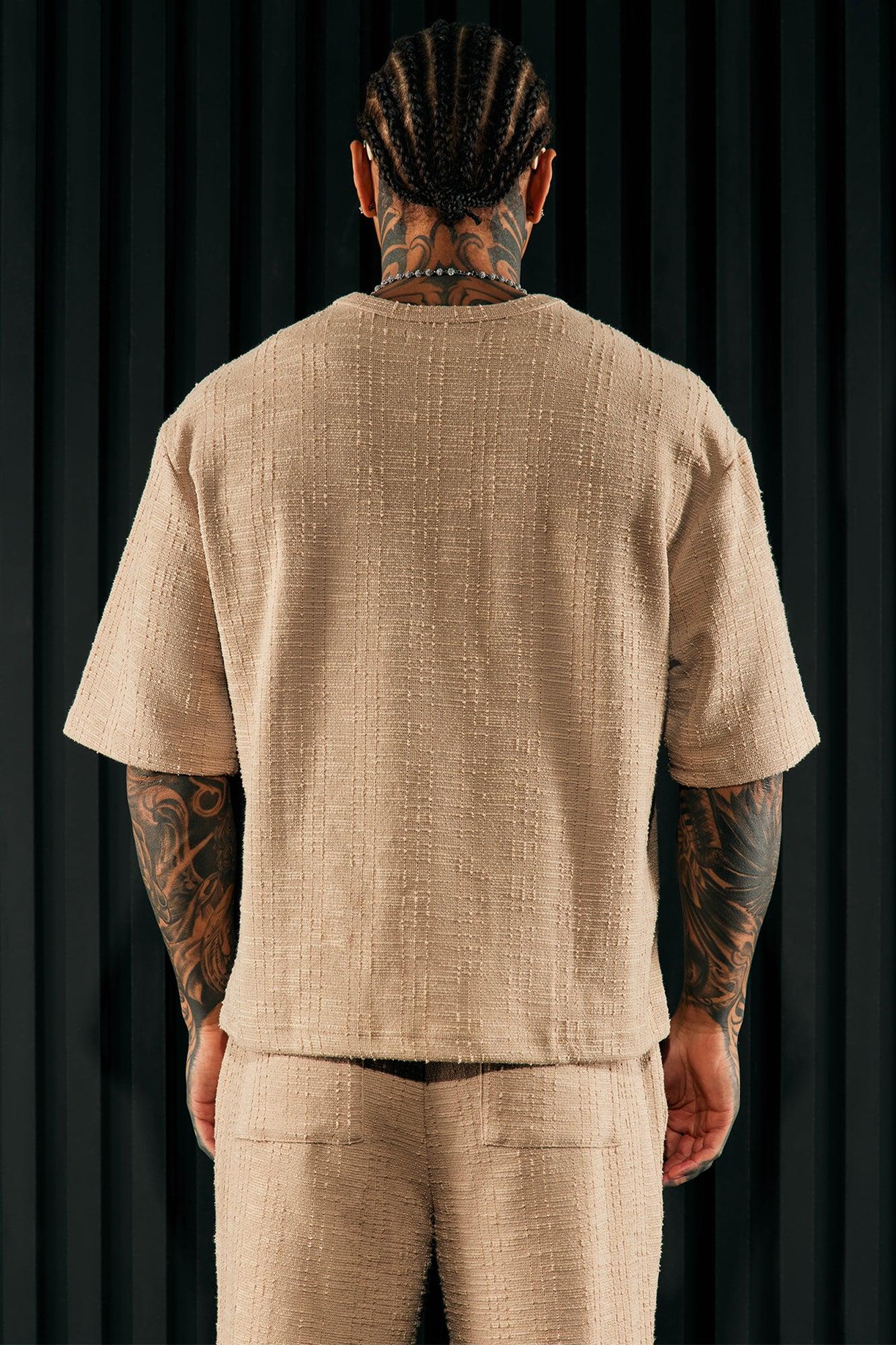 Jordan Textured Short Sleeve Tee - Tan Product Image