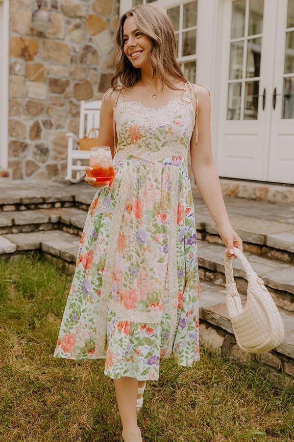 Whimsical Ways Floral Midi Dress Product Image