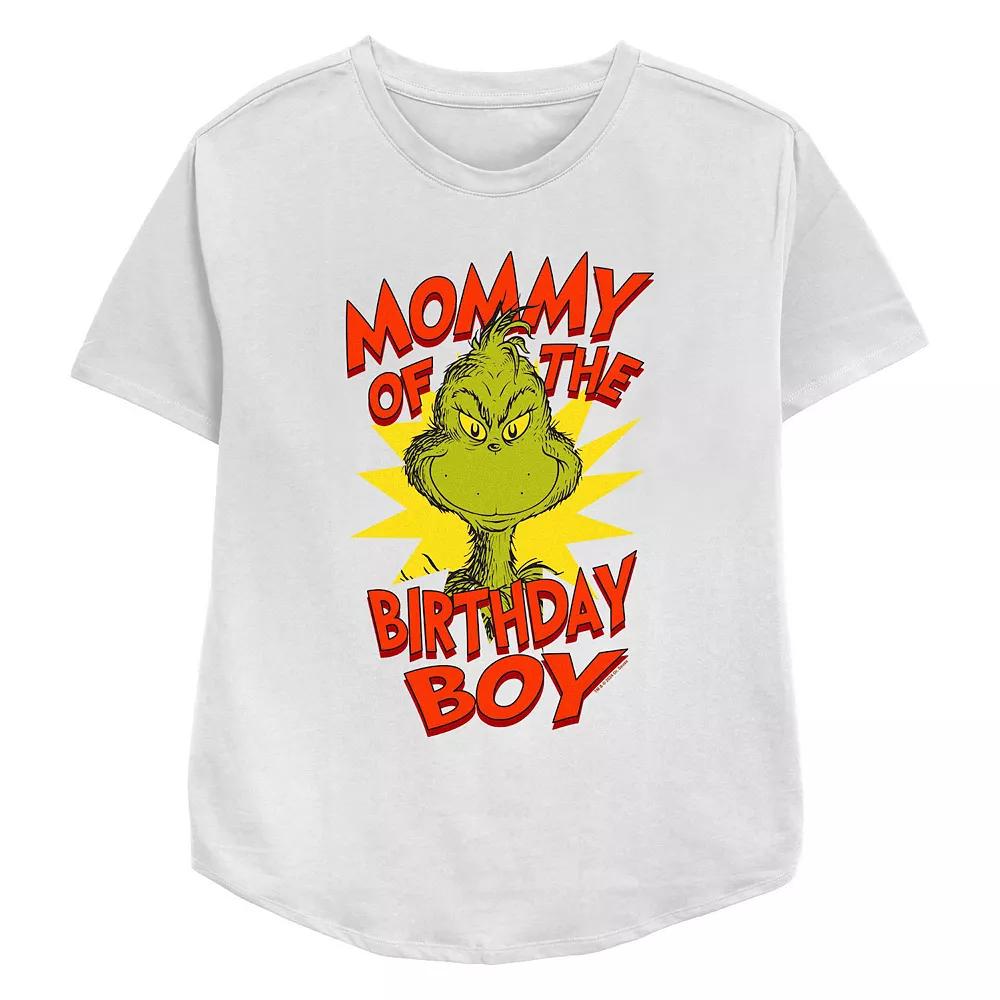 Women's Dr. Seuss Grinch Mommy Of The Birthday Boy Relaxed Fit Graphic Tee,  Product Image