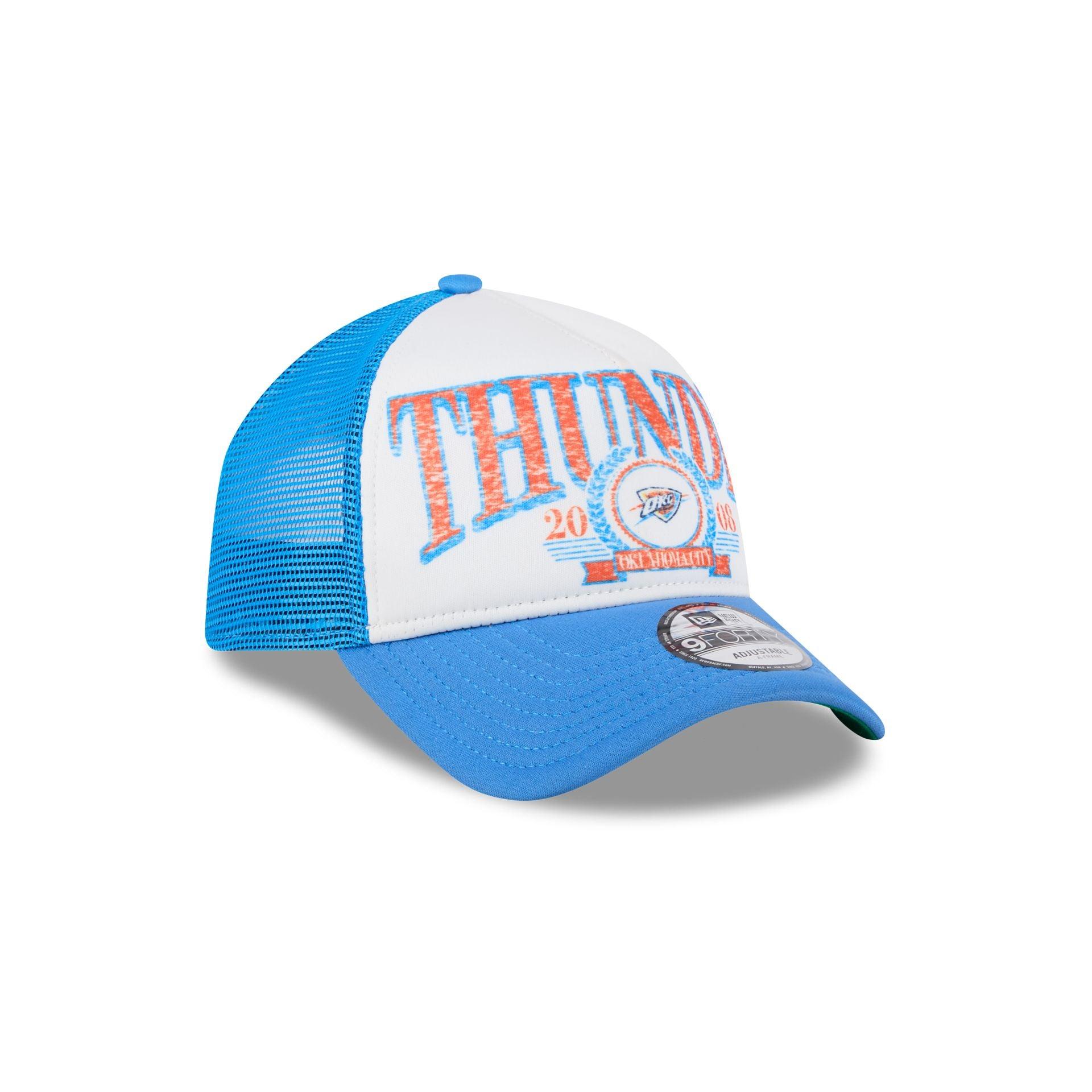 Oklahoma City Thunder Distressed 9FORTY A-Frame Trucker Hat Male Product Image