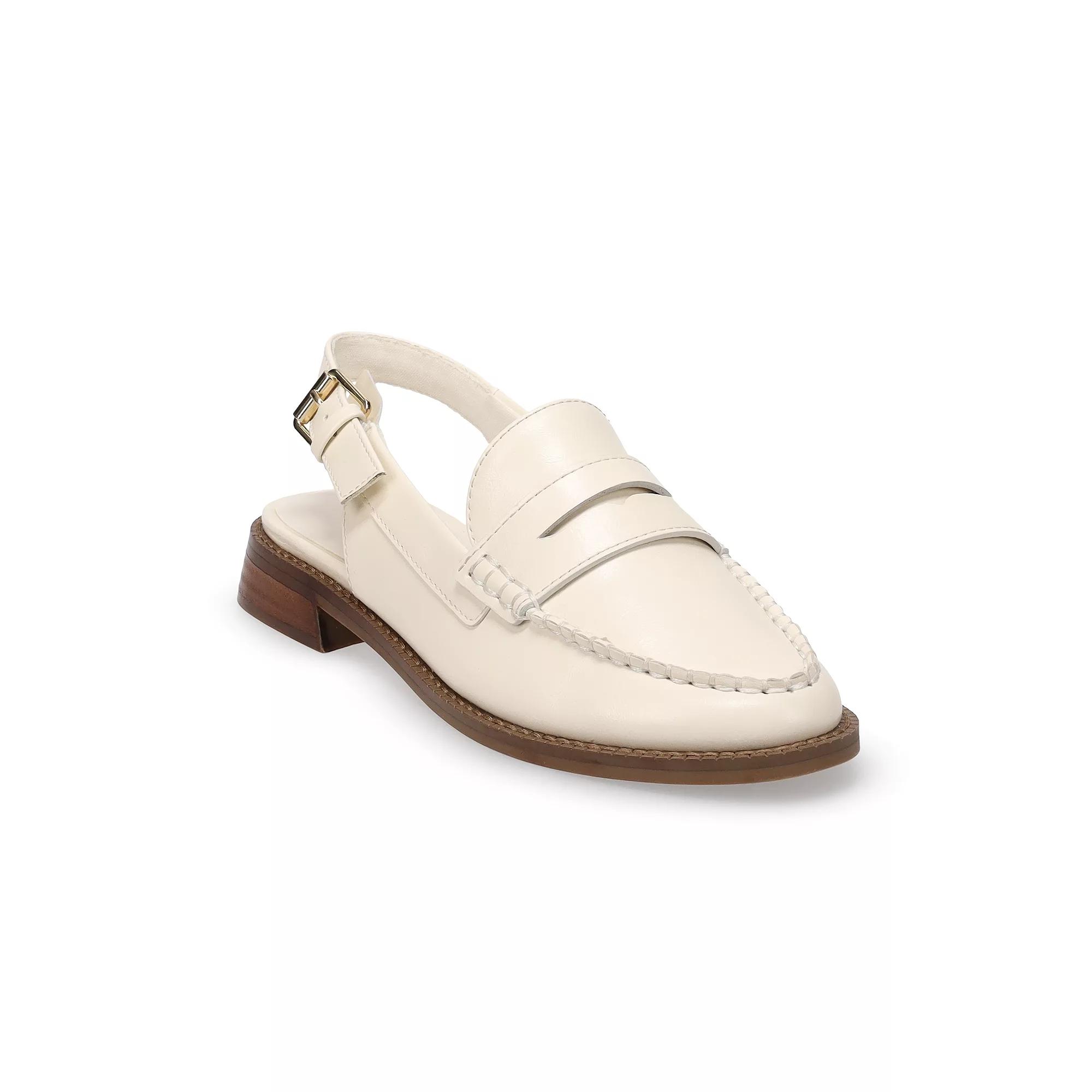 Sonoma Goods For Life Gatsyn Womens Slingback Loafers Ivory Product Image