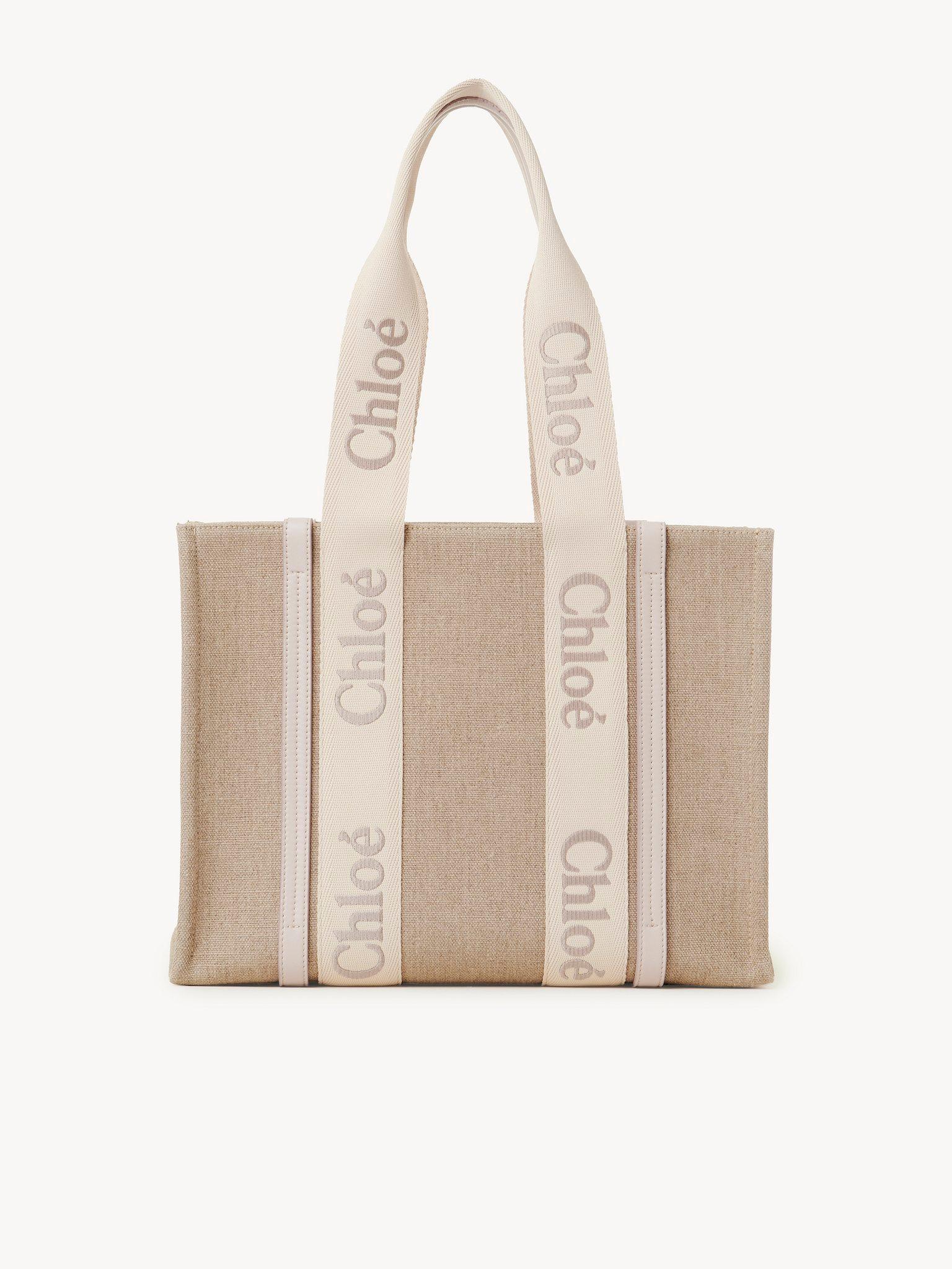 Woody tote bag in linen Product Image