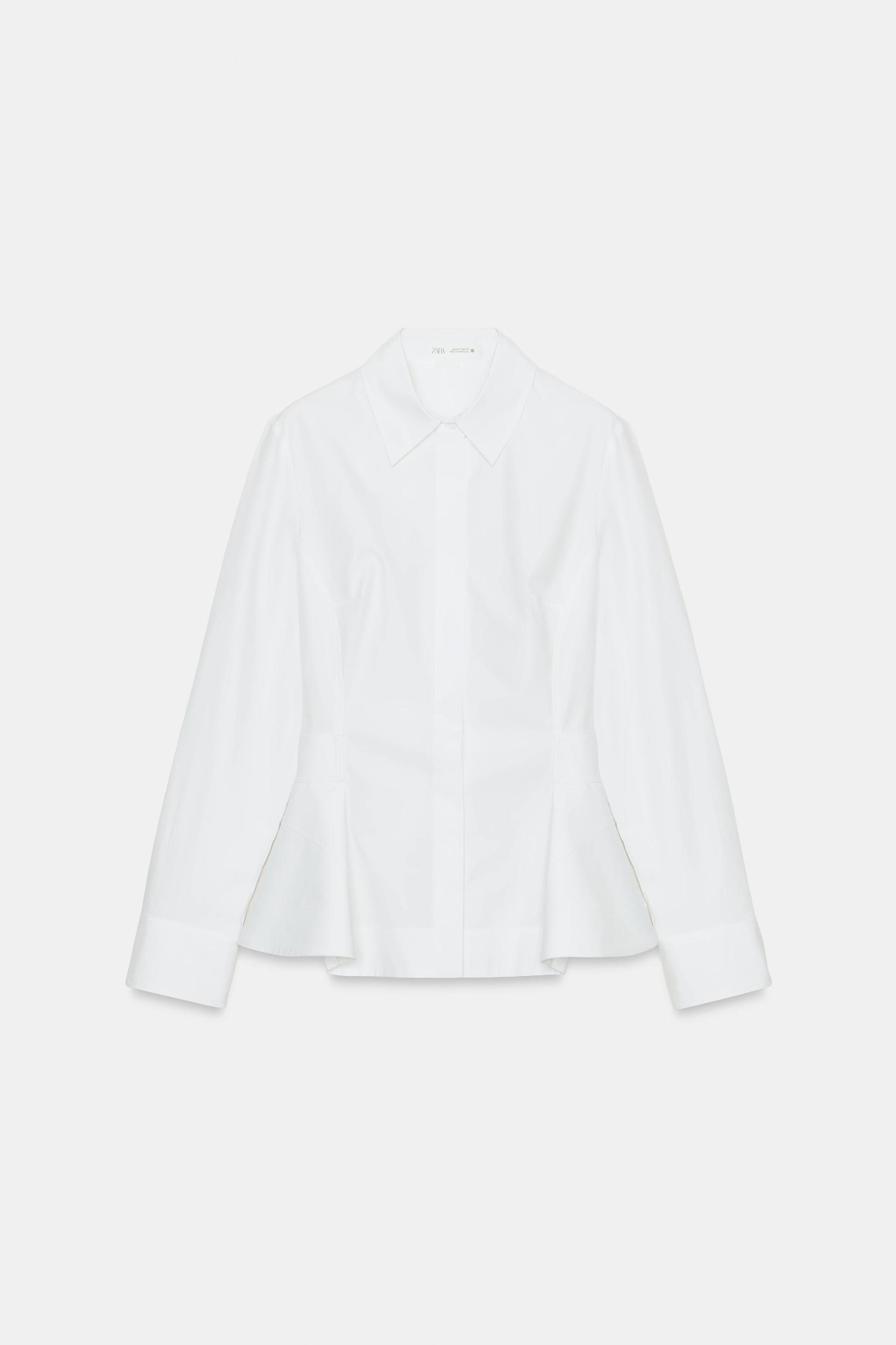 ZW COLLECTION PEPLUM POPLIN SHIRT Product Image