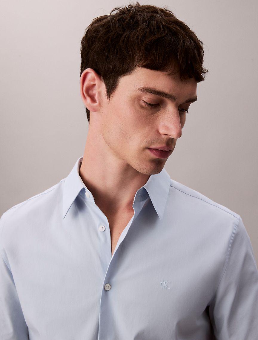 Cotton Stretch Slim Button-Down Shirt Product Image