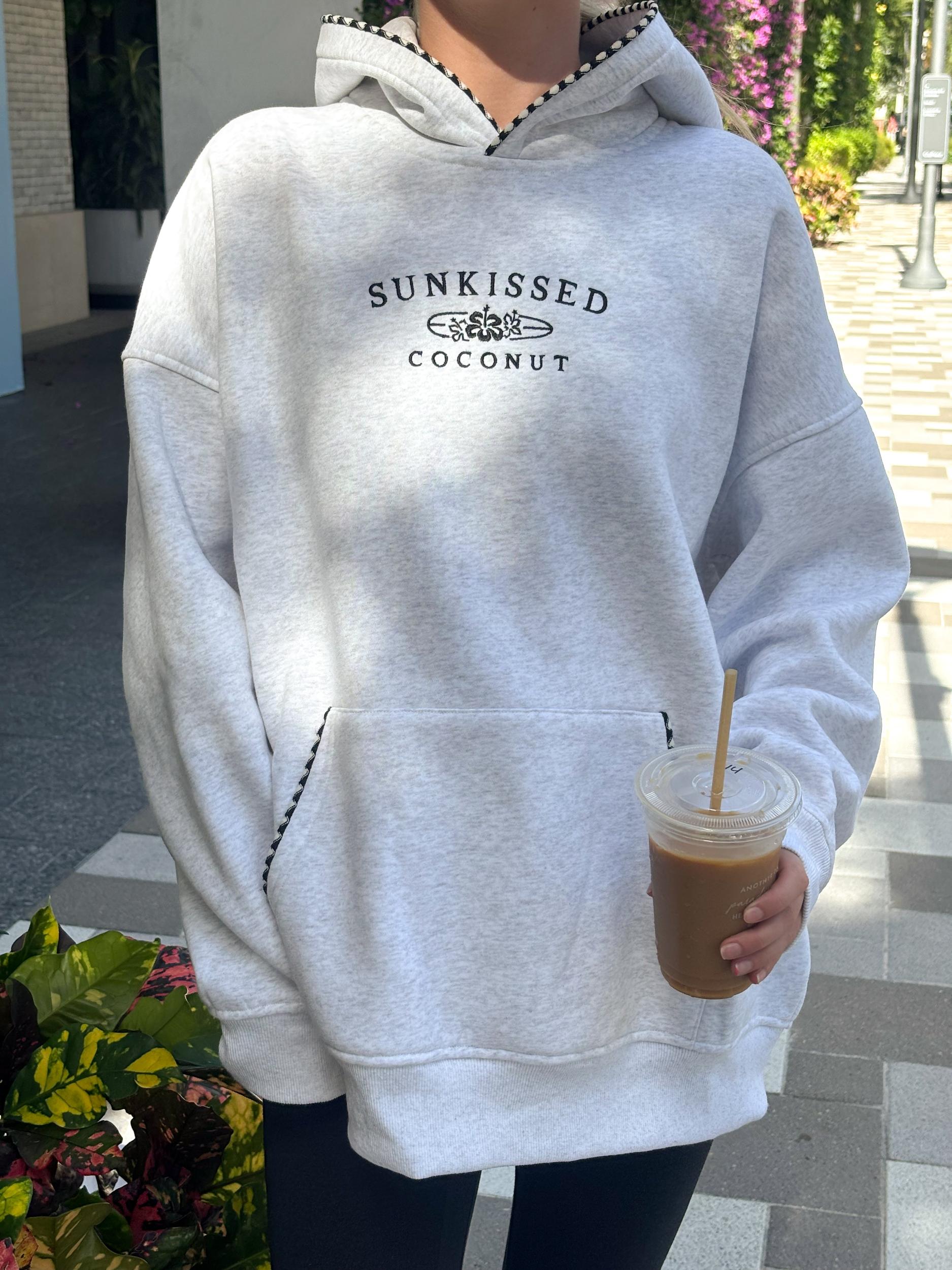 Pearl Grey Lexi Stitched Sunkissedcoconut Hoodie Product Image