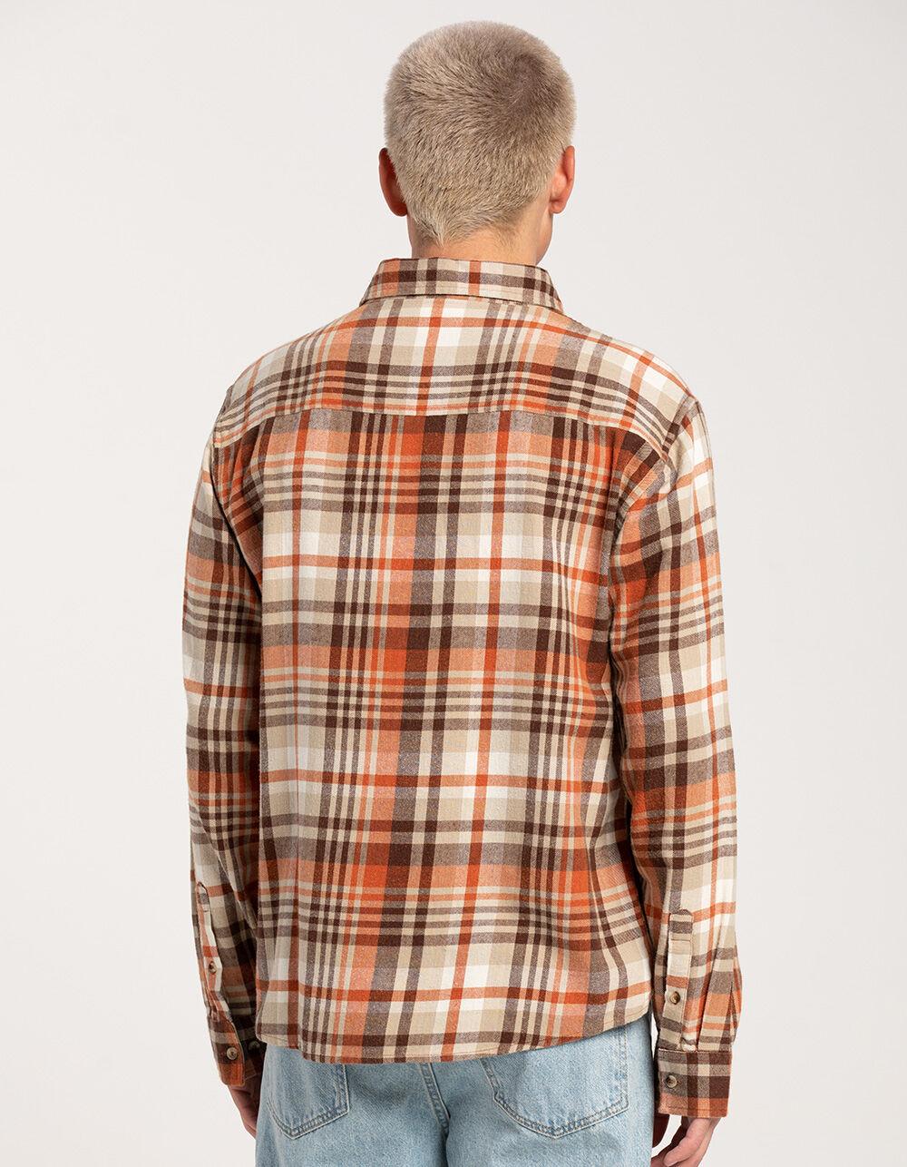 RSQ Mens Plaid Flannel - BRN/ORANGE Product Image