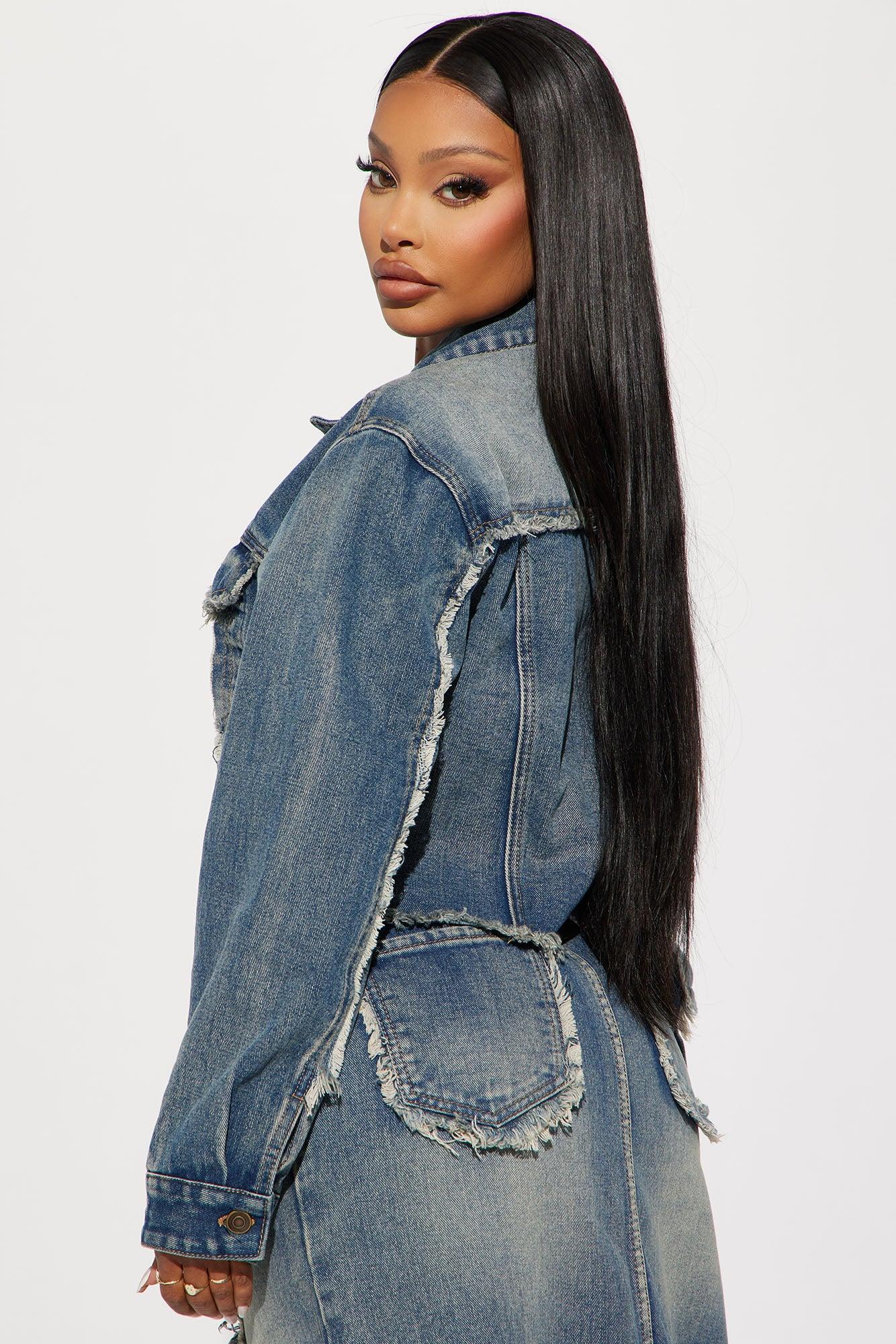 Yuma Tinted Non Stretch Denim Jacket - Medium Wash Product Image