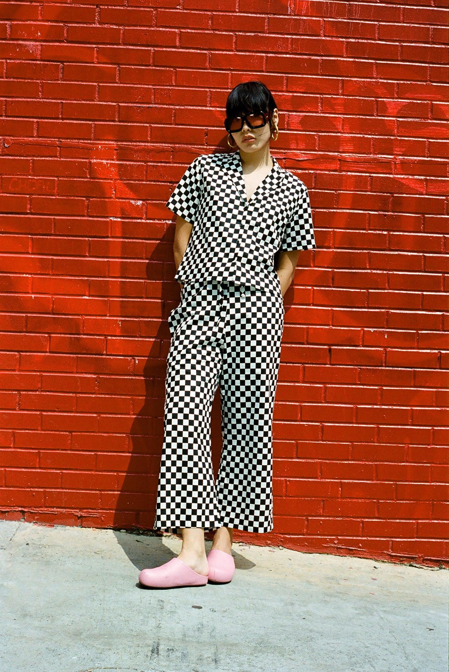 Archive | Lounge Top - Black Check Product Image