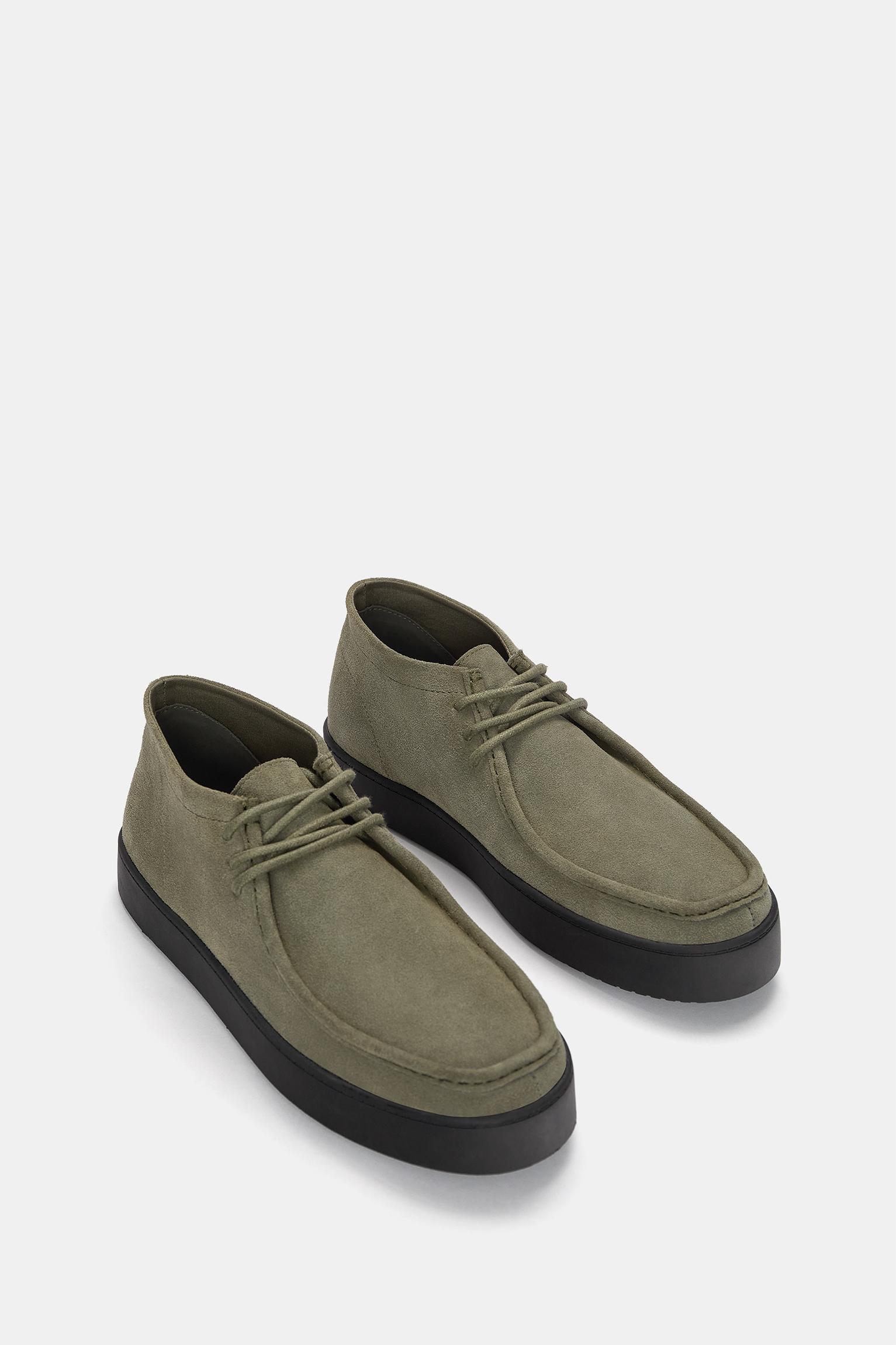 Leather high-top shoes Product Image