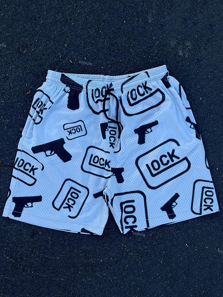 Sopula Glock Graphic Basketball Mesh Shorts Product Image