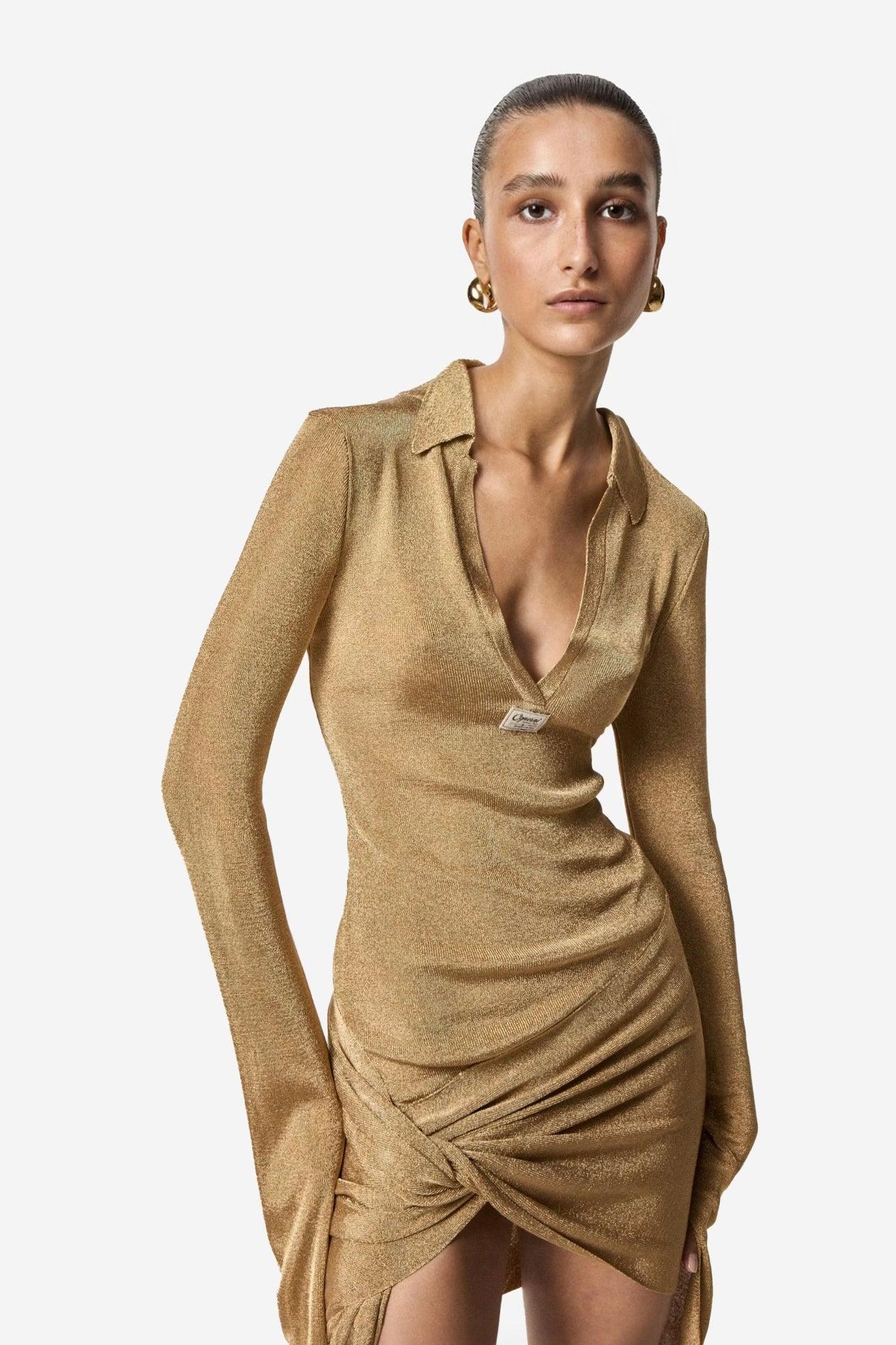 Knotted Sleeved Dress Product Image