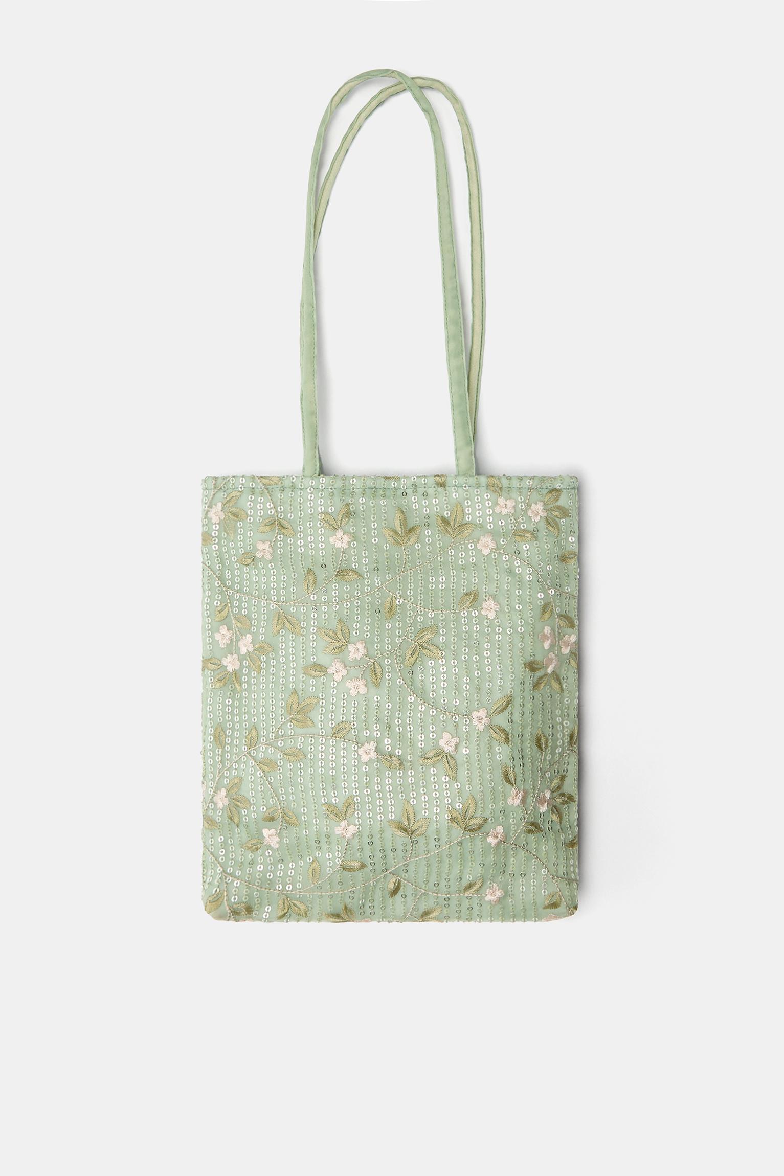 Floral handbag with beading Product Image