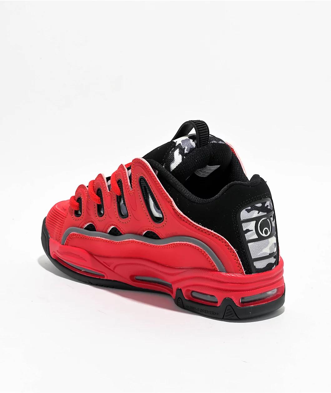 Osiris D3 2001 Red, Grey & Black Skate Shoes Product Image