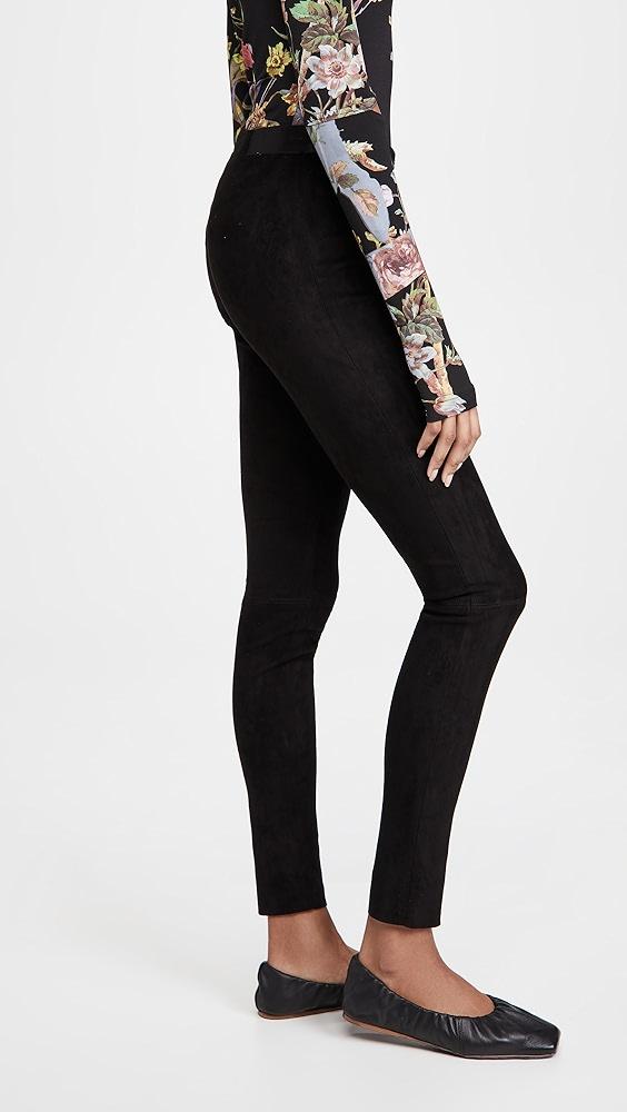 alice + olivia Front Zip Suede Leggings | Shopbop Product Image