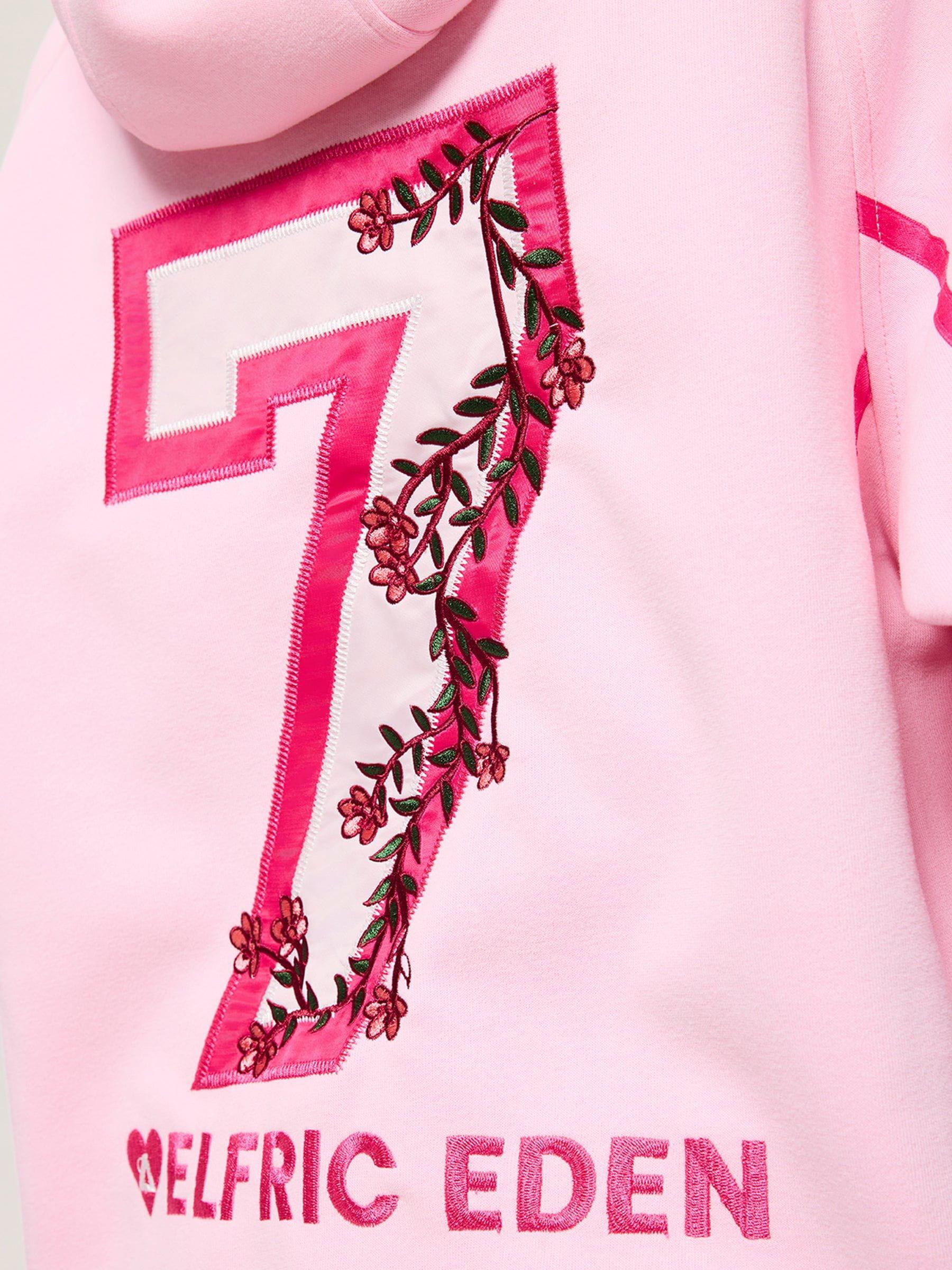 Aelfric Eden Floral Number Embroidery Hoodie Product Image
