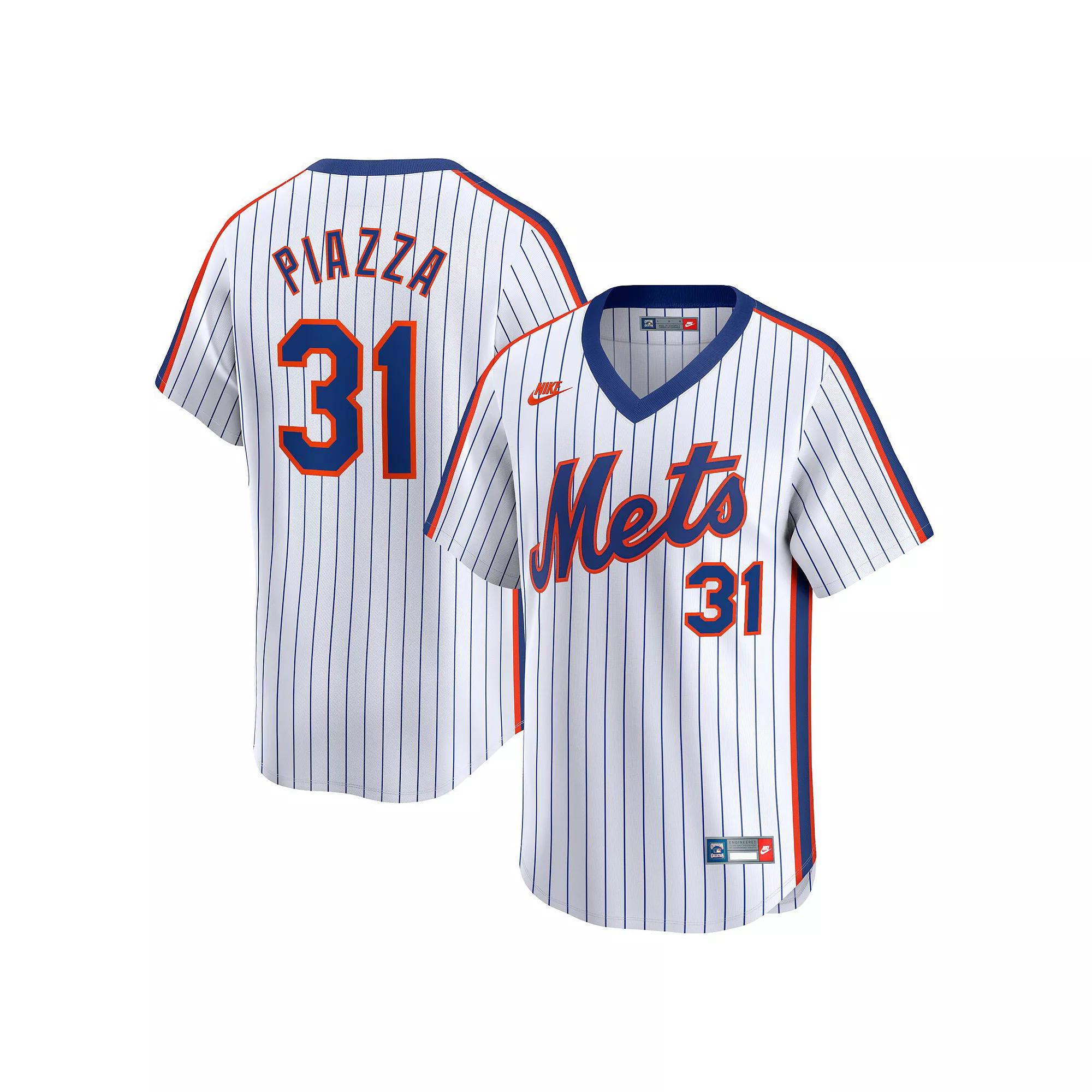 Men's Nike Mike Piazza White New York Mets Throwback Cooperstown Limited Jersey,  Product Image