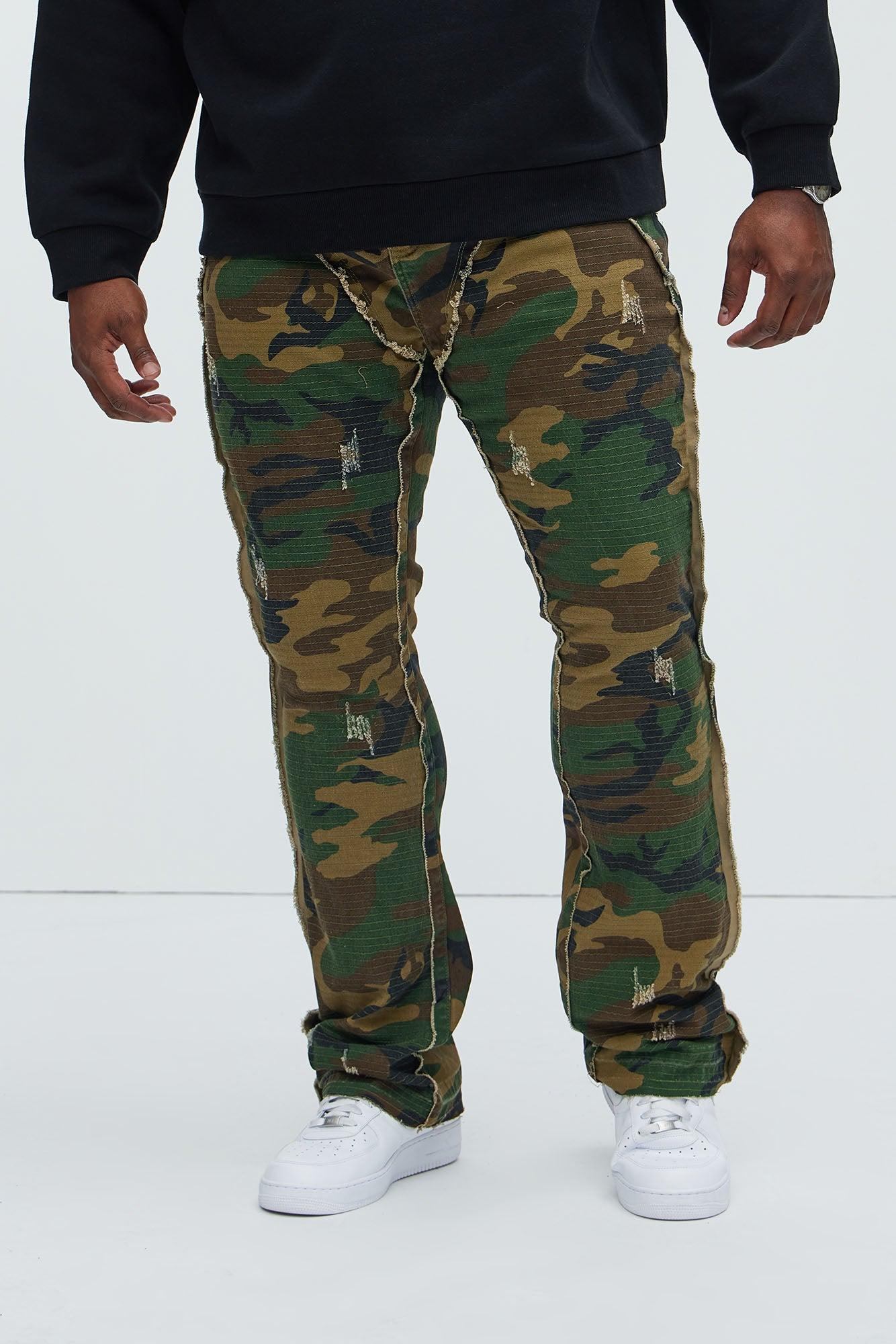 Wait For It Slim Flare Pants - Camouflage Product Image