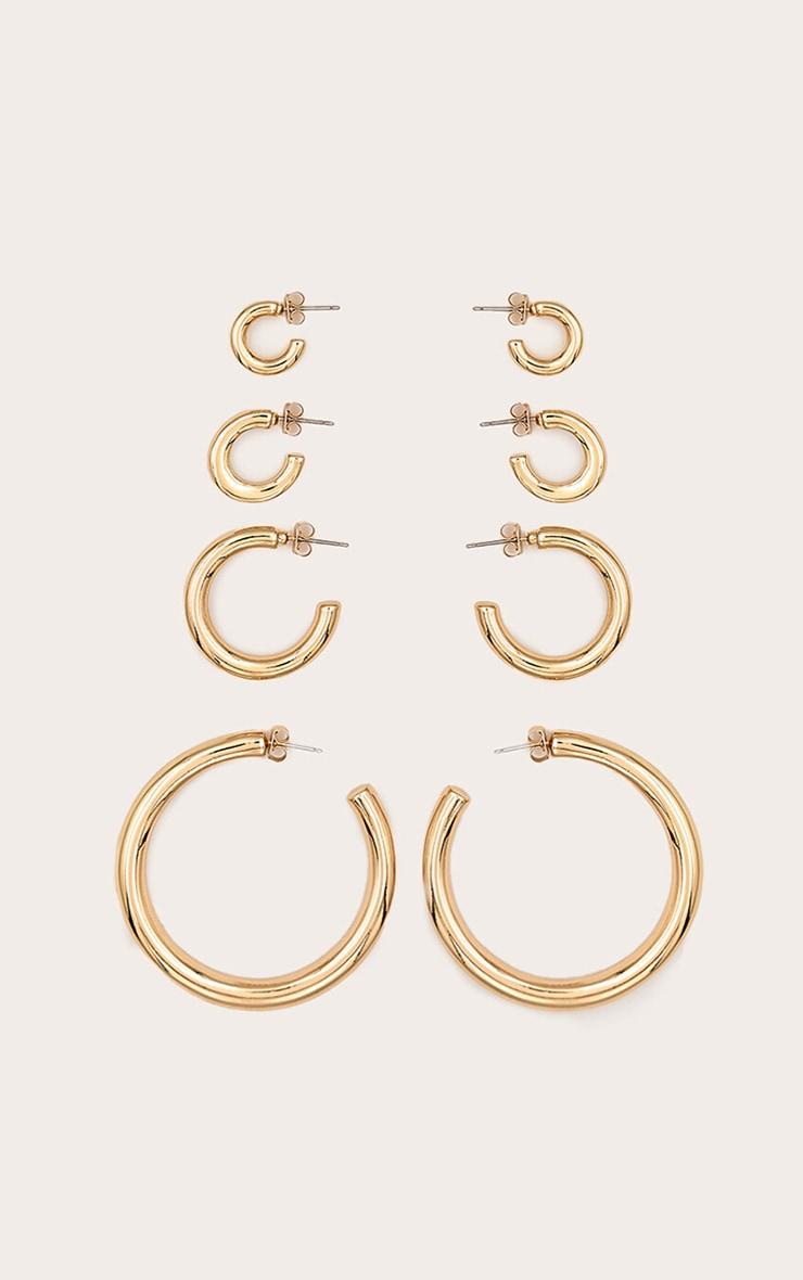 Gold Assorted Multipack Hoop Earrings Product Image