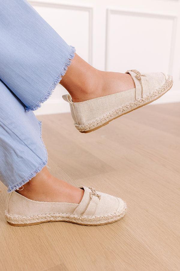 The Ellie Espadrille Flat in Oatmeal Product Image