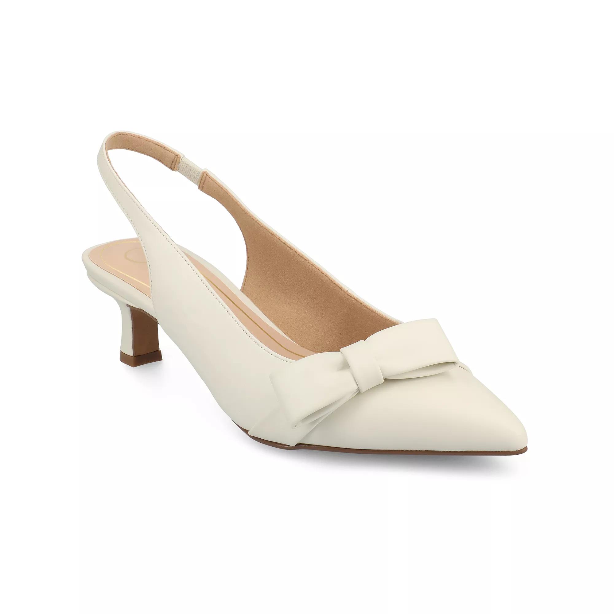 Journee Paloma Women's Sling Back Kitten Heel Pumps,  Product Image
