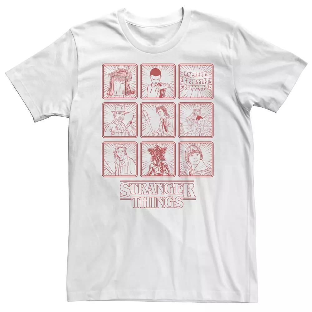 Big & Tall Netflix Stranger Things Red Line Art Box Up Tee, Men's,  Product Image