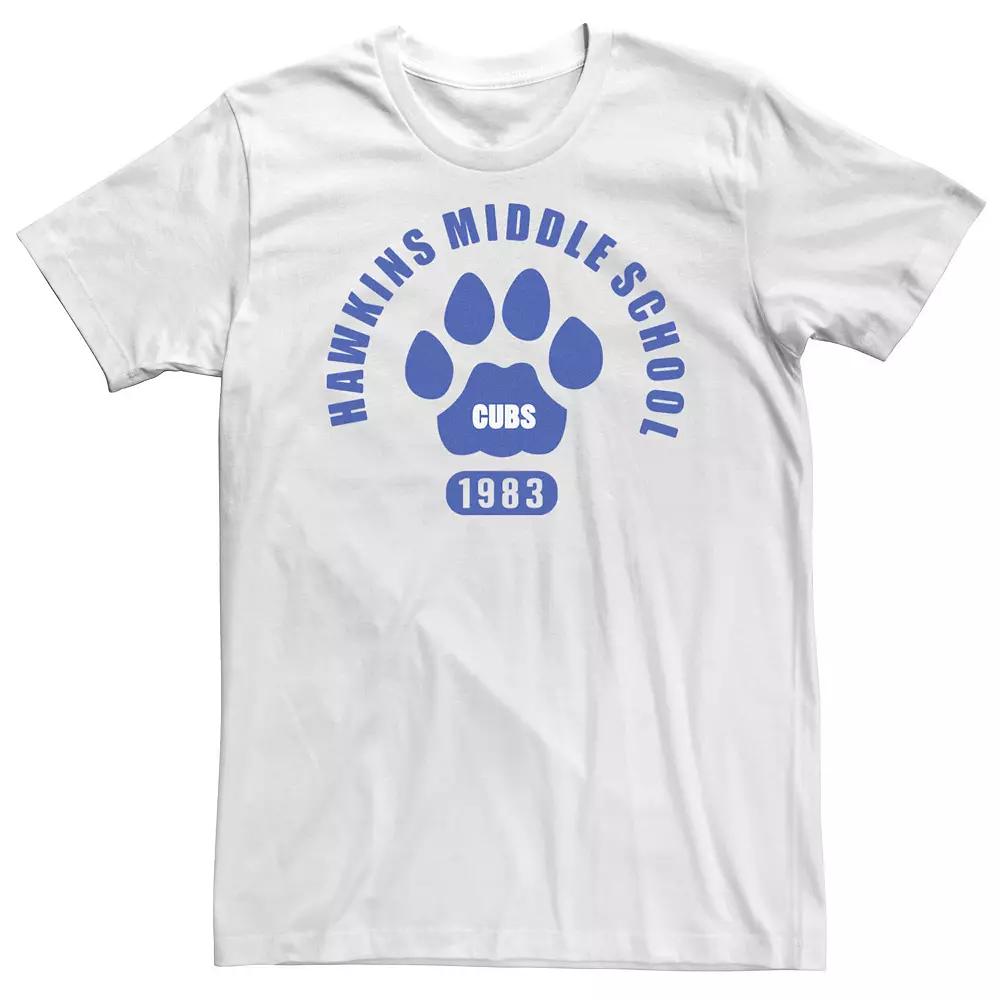 Big & Tall Netflix Stranger Things Hawkins Middle School Cubs 1983 Tee, Men's,  Product Image