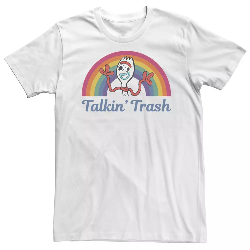 Big & Tall Disney / Pixar Toy Story 4 Forky Talkin' Trash Rainbow Poster Tee, Men's,  Product Image