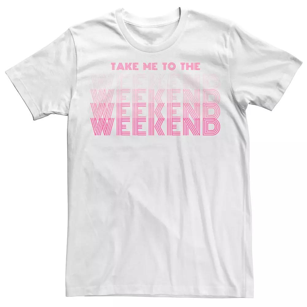 Men's Take Me To The Weekend Text Fade Tee,  Product Image