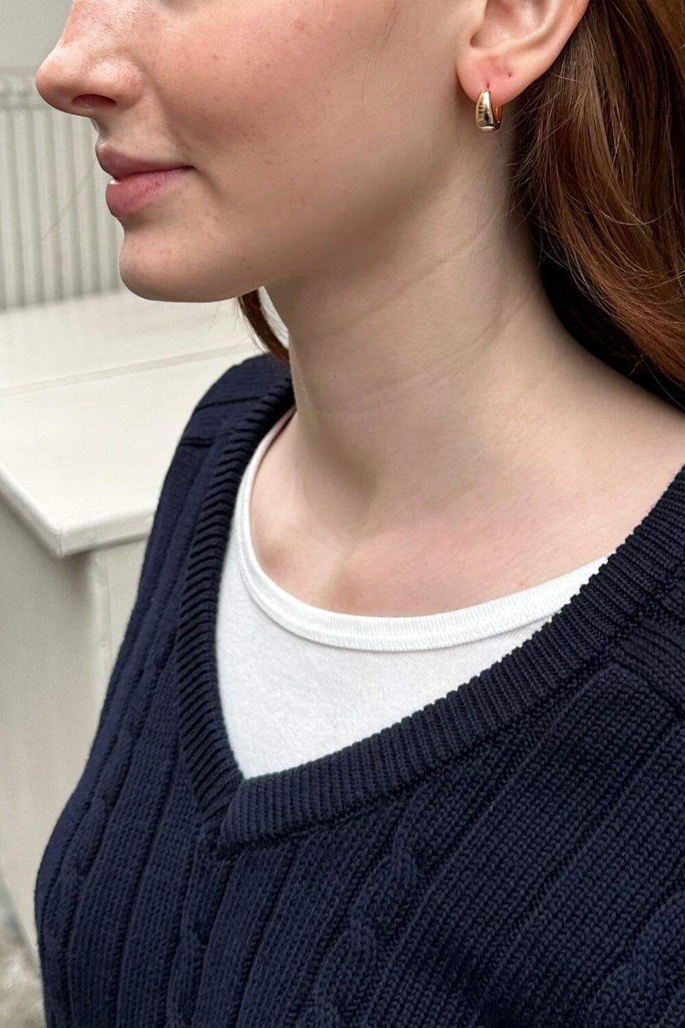 Mini Thick Hoop Earrings Product Image