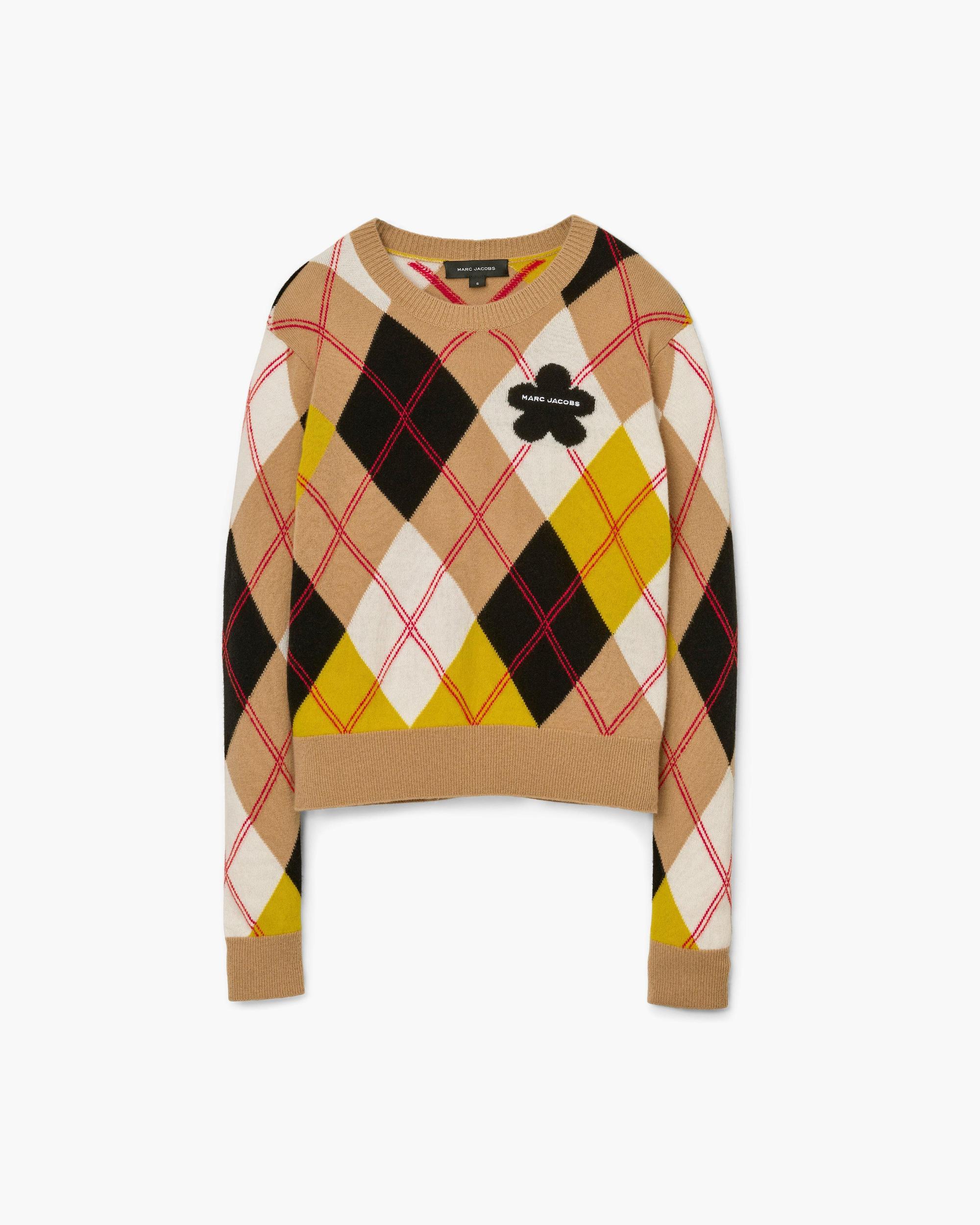 Preppy Daisy Argyle Crewneck Product Image