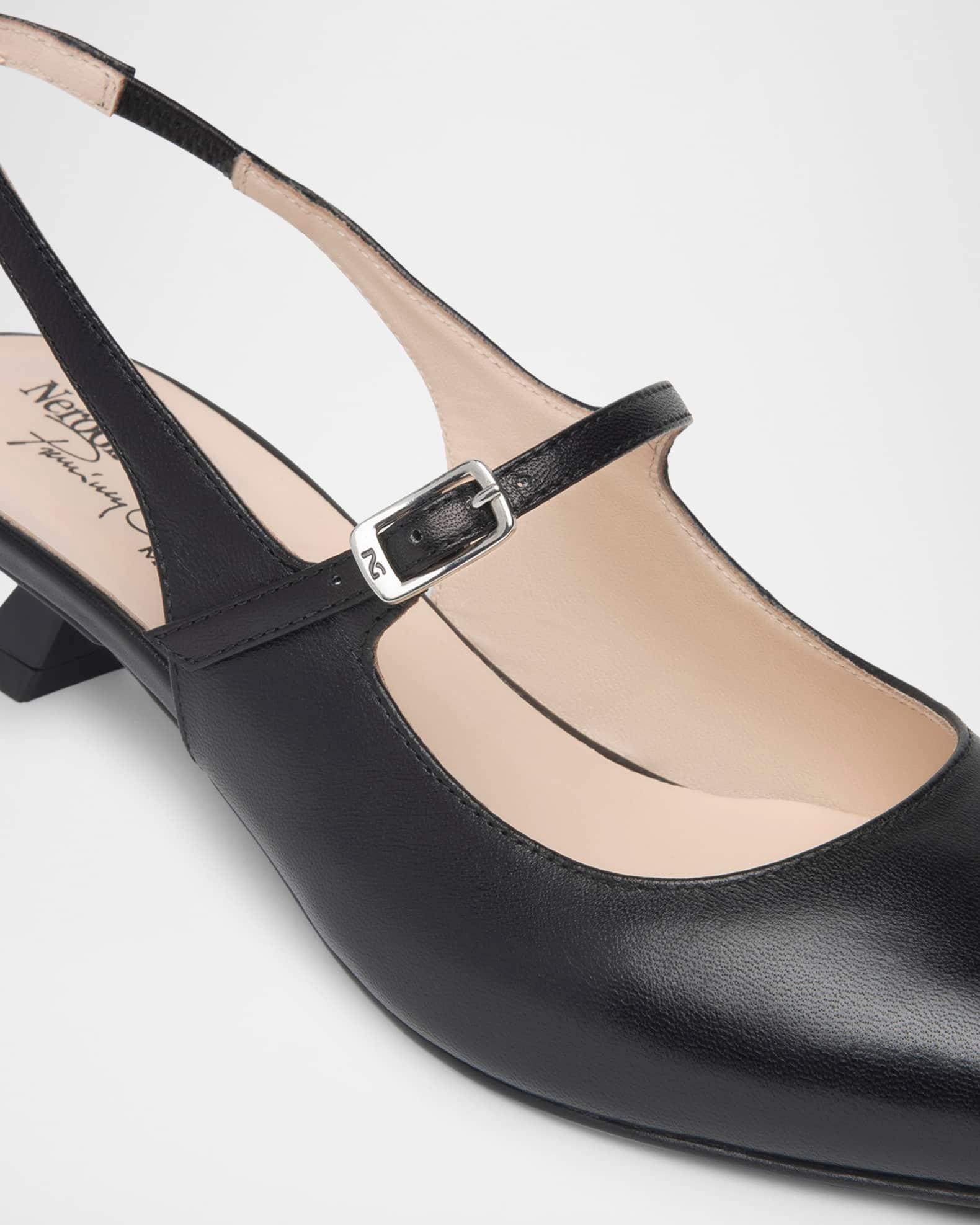 Leather Mary Jane Slingback Pumps Product Image